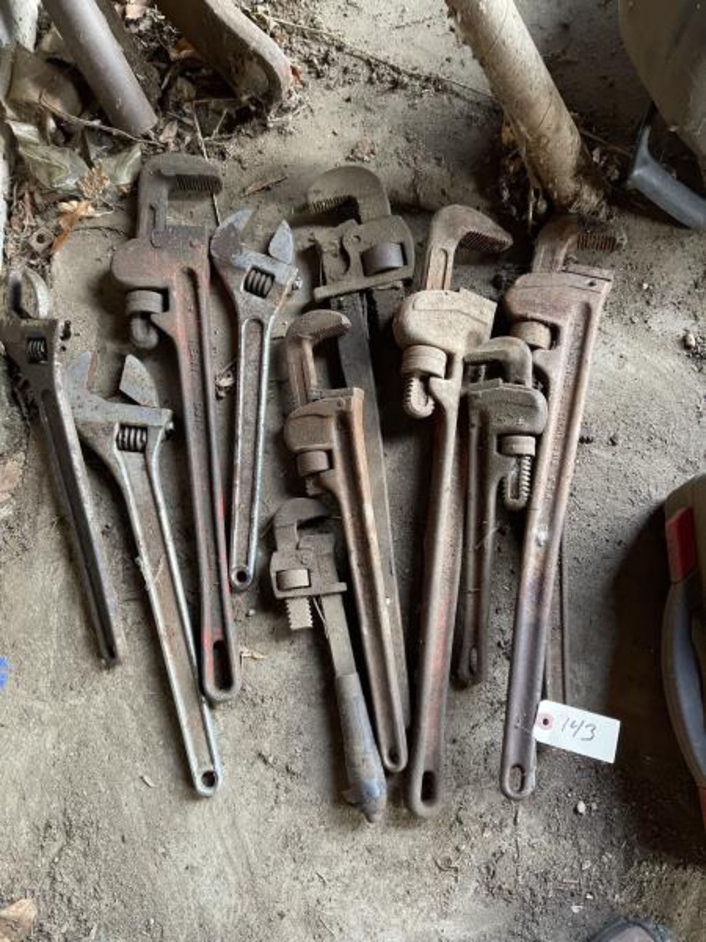 Lot of Pipe Wrenches