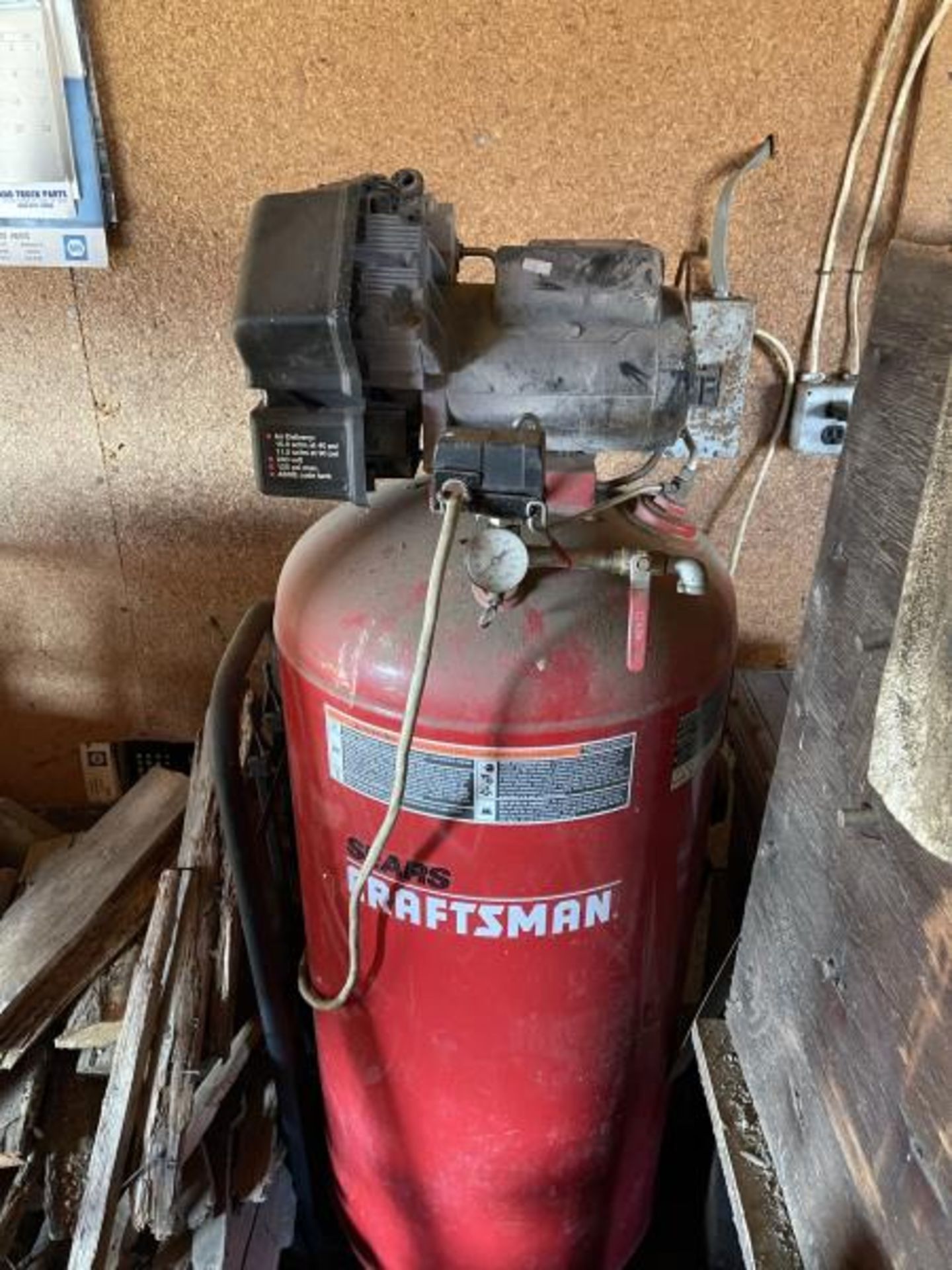 Air Compressor, Sears Craftsman; 60 Gallon, 125 PSI, 240 Volt, Single Phase