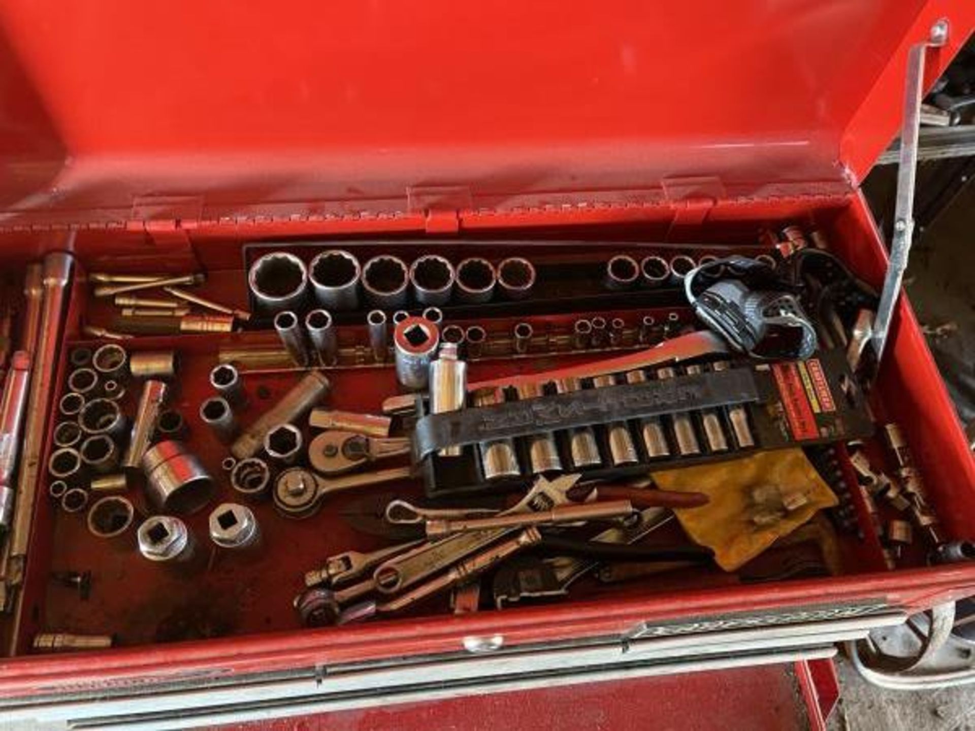 Craftsman Rolling Toolbox with Tools including Wrenches, Sockets, Screwdrivers, Pliers - Image 3 of 12