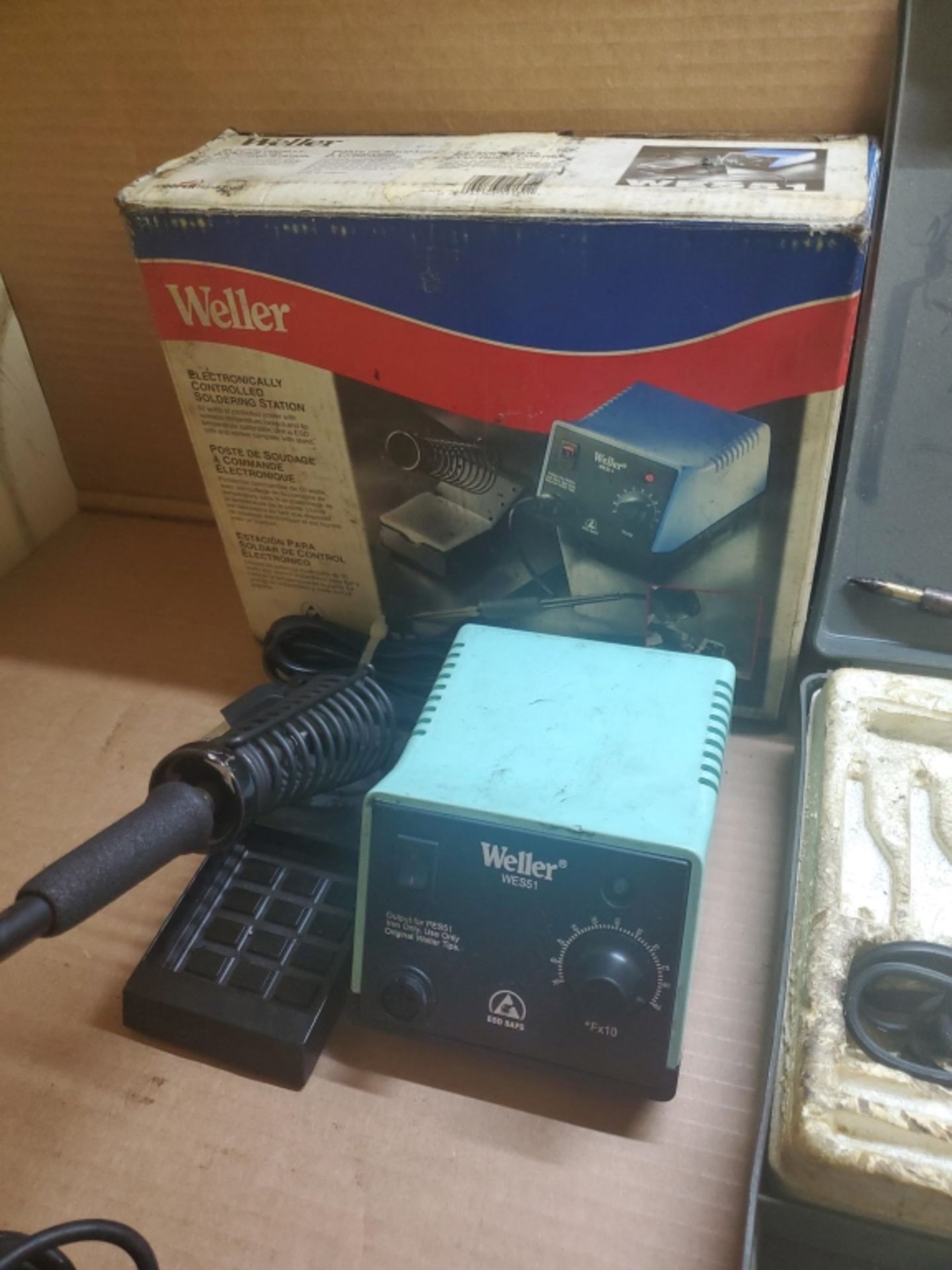 (1) Weller WES51 Soldering Station Soldering Iron, Iron Stand, And Box, (1) Weller 8200 Soldering - Image 5 of 6