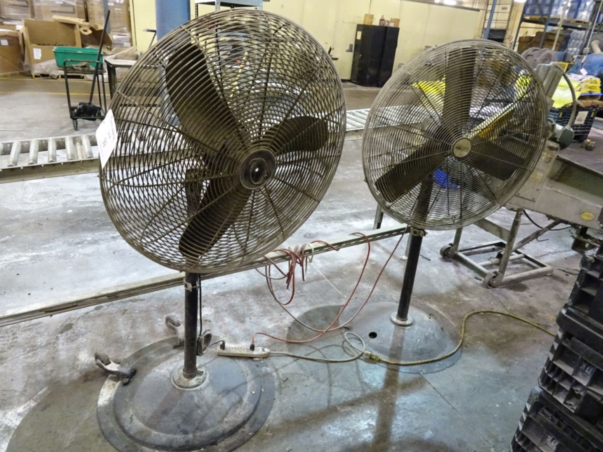 (2) 30" Pedestal Mounted Floor Fans