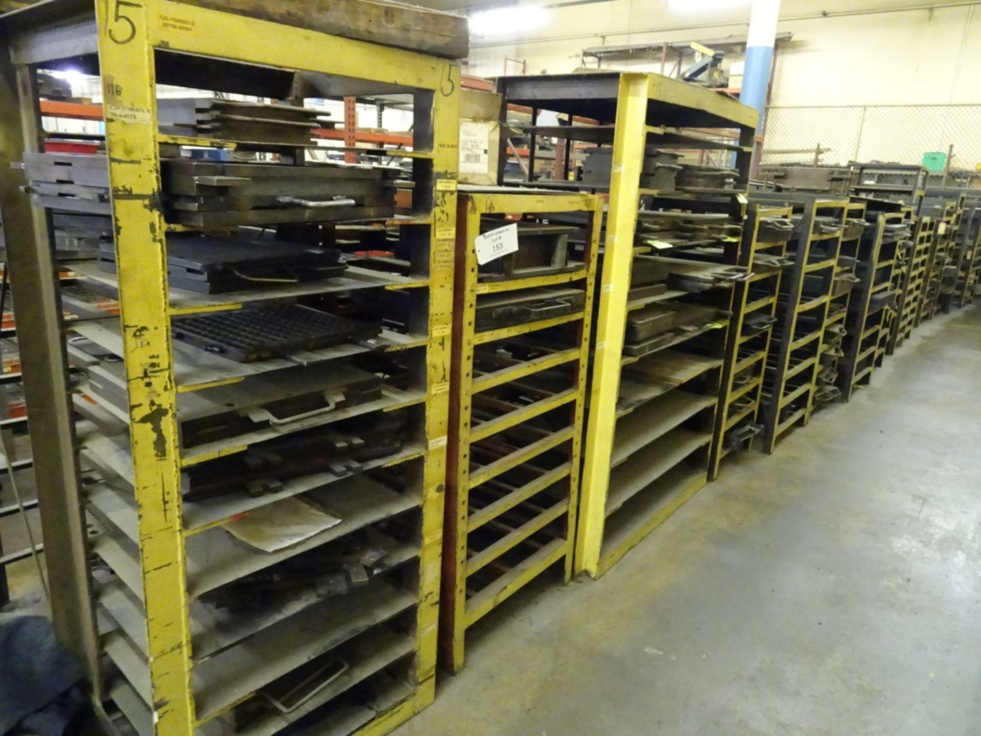 (15) Various Sized Heavy Duty Steel Mold Racks With No Contents