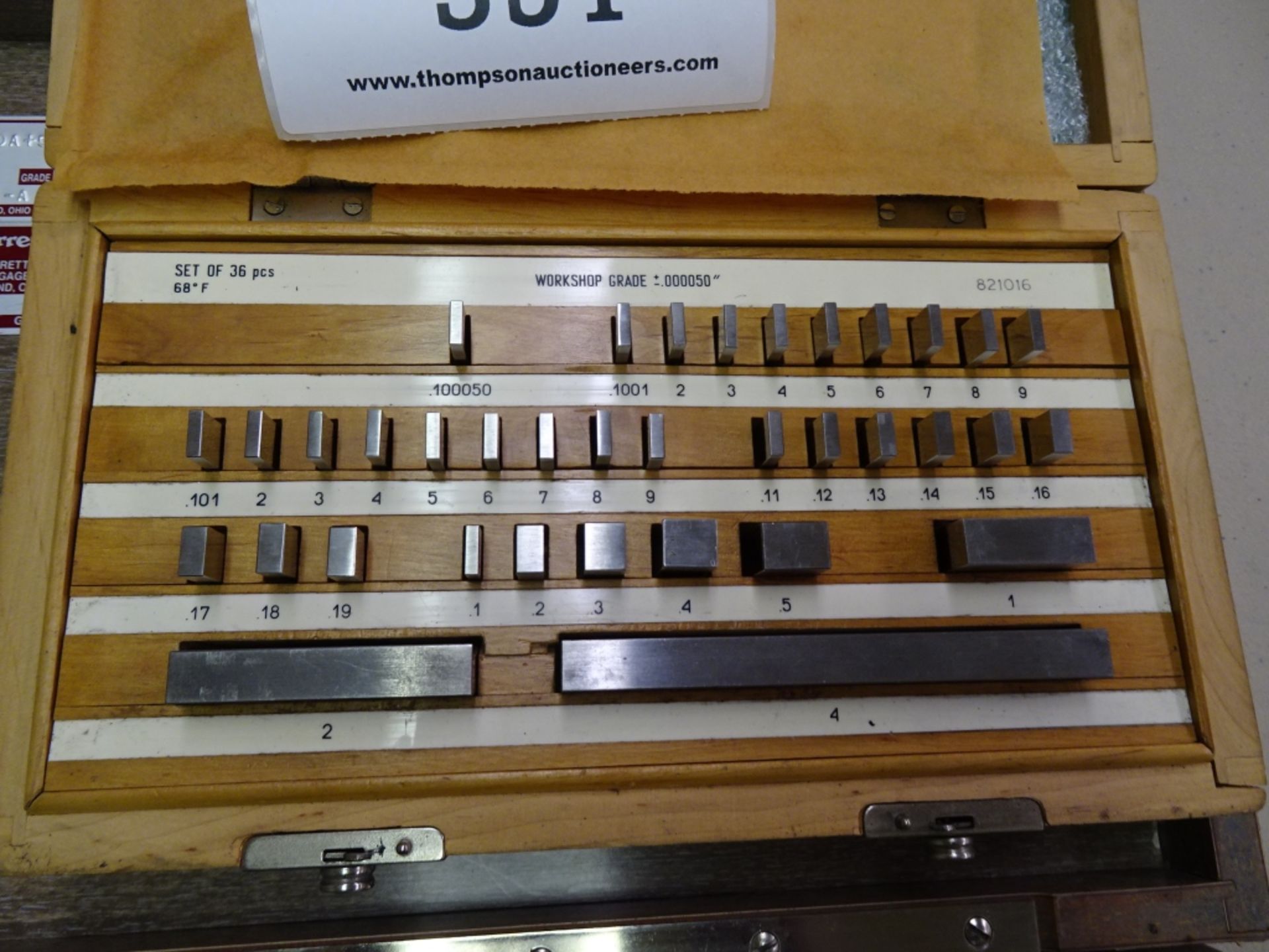 (1) Starrett .1001-4" Gauge Block Set With Various Tooling and Case, (1) Enco Grade B Model - Image 4 of 5