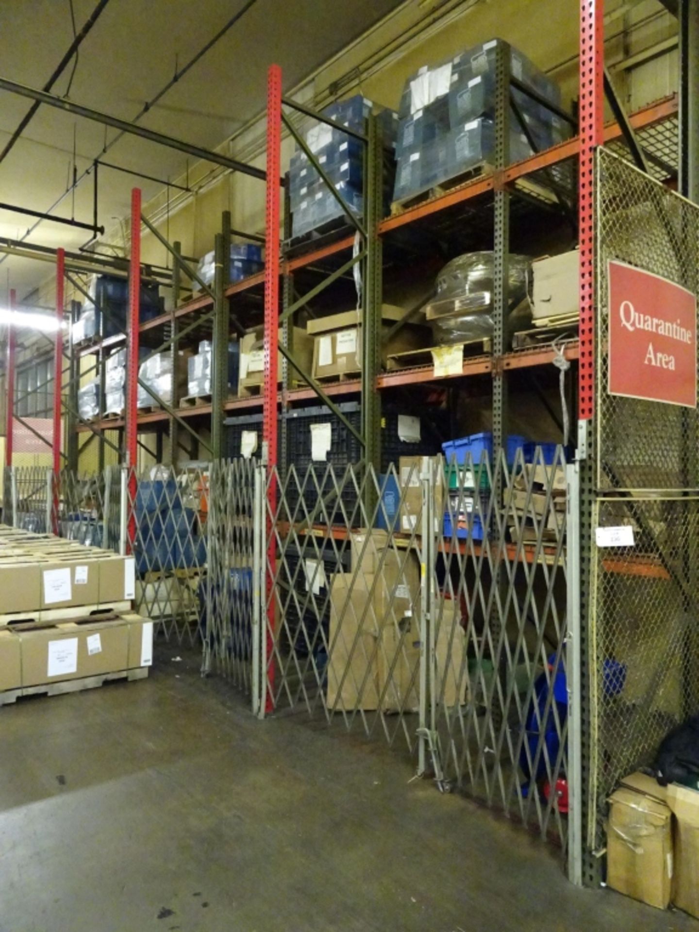 (9) Sections of Medium Duty Industrial Tear Drop Style Pallet Racking With (16) Approx 16' Uprights,