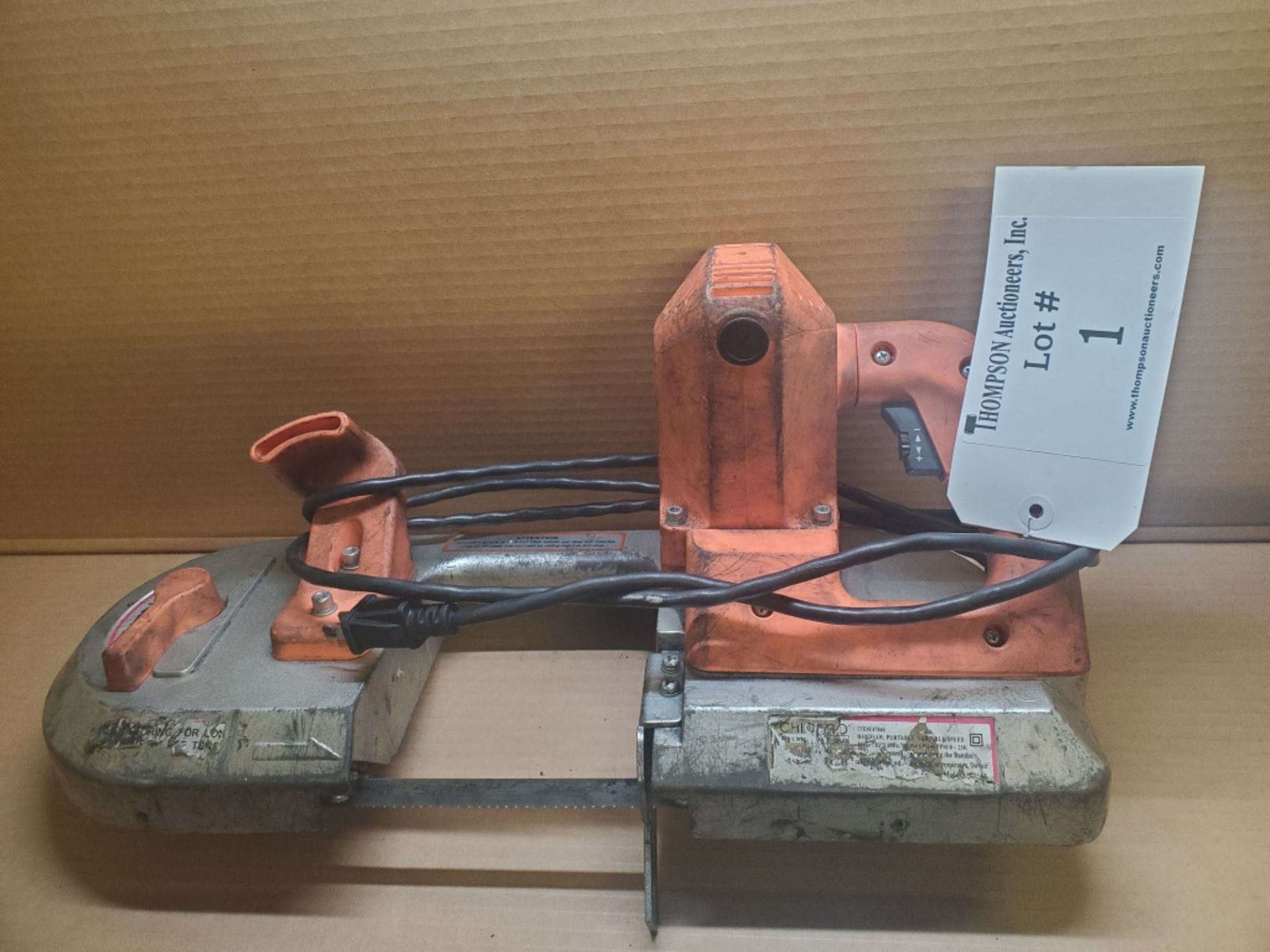 Chicago Electric Model 47840 Variable Speed   0-230 FPM Portable Band Saw, w/ (4) Morse  Band Saw - Image 2 of 5