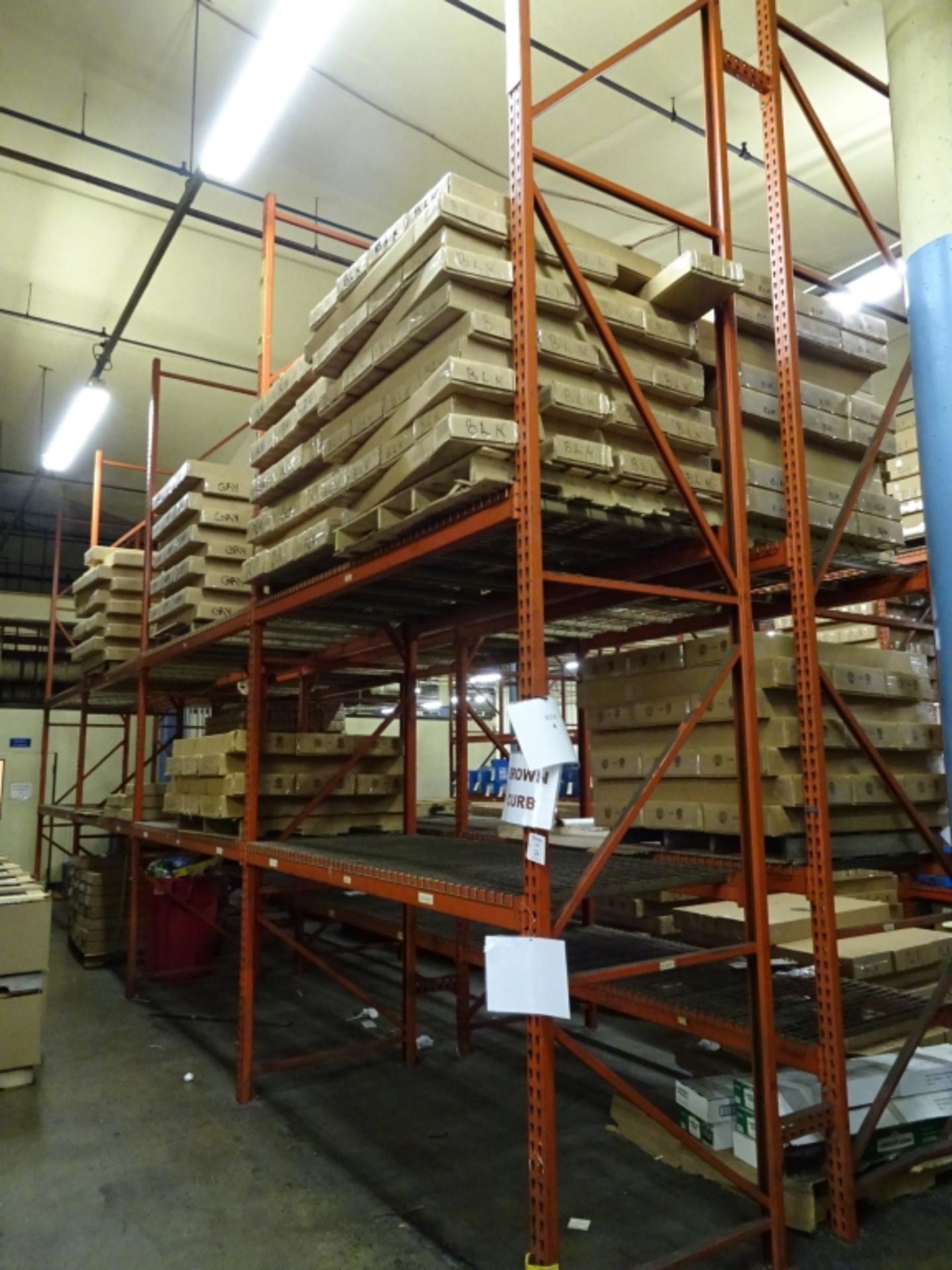 (8) Sections of Medium Duty Pallet Racking with (10) Approx. 12' Uprights, (40) Crossmembers, and