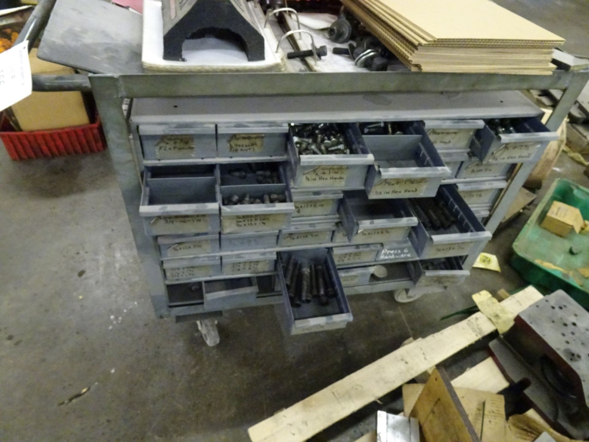(1) Mold Prep 2-Tier Metal Cart With Durham Storage Bins With Associated Bolts, Washers, Allen - Image 3 of 3
