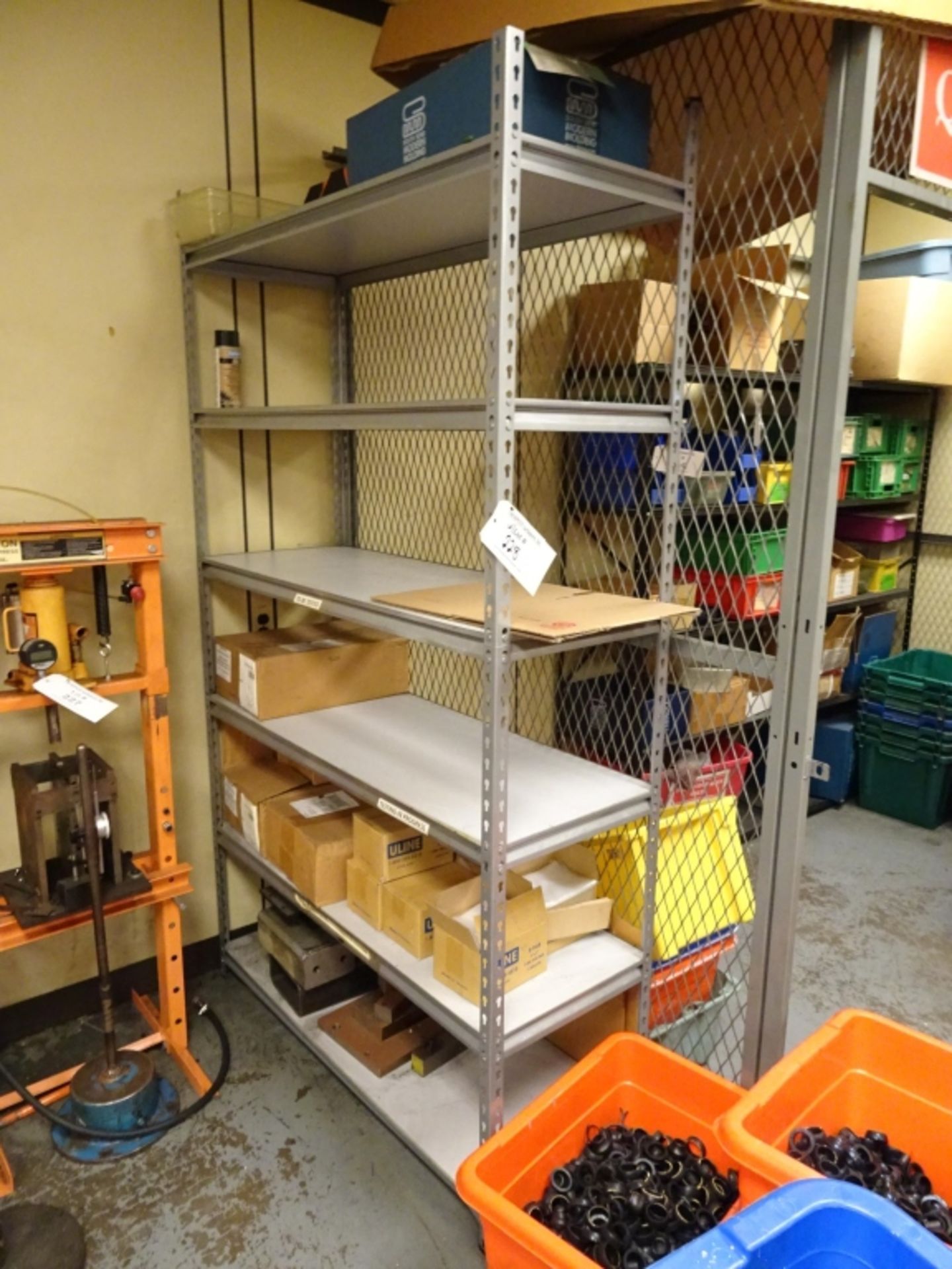 Security Cage and Contents Including (2) 5-Shelf Light Duty Shelving Units (1) 6-Shelf Shelving - Image 5 of 5