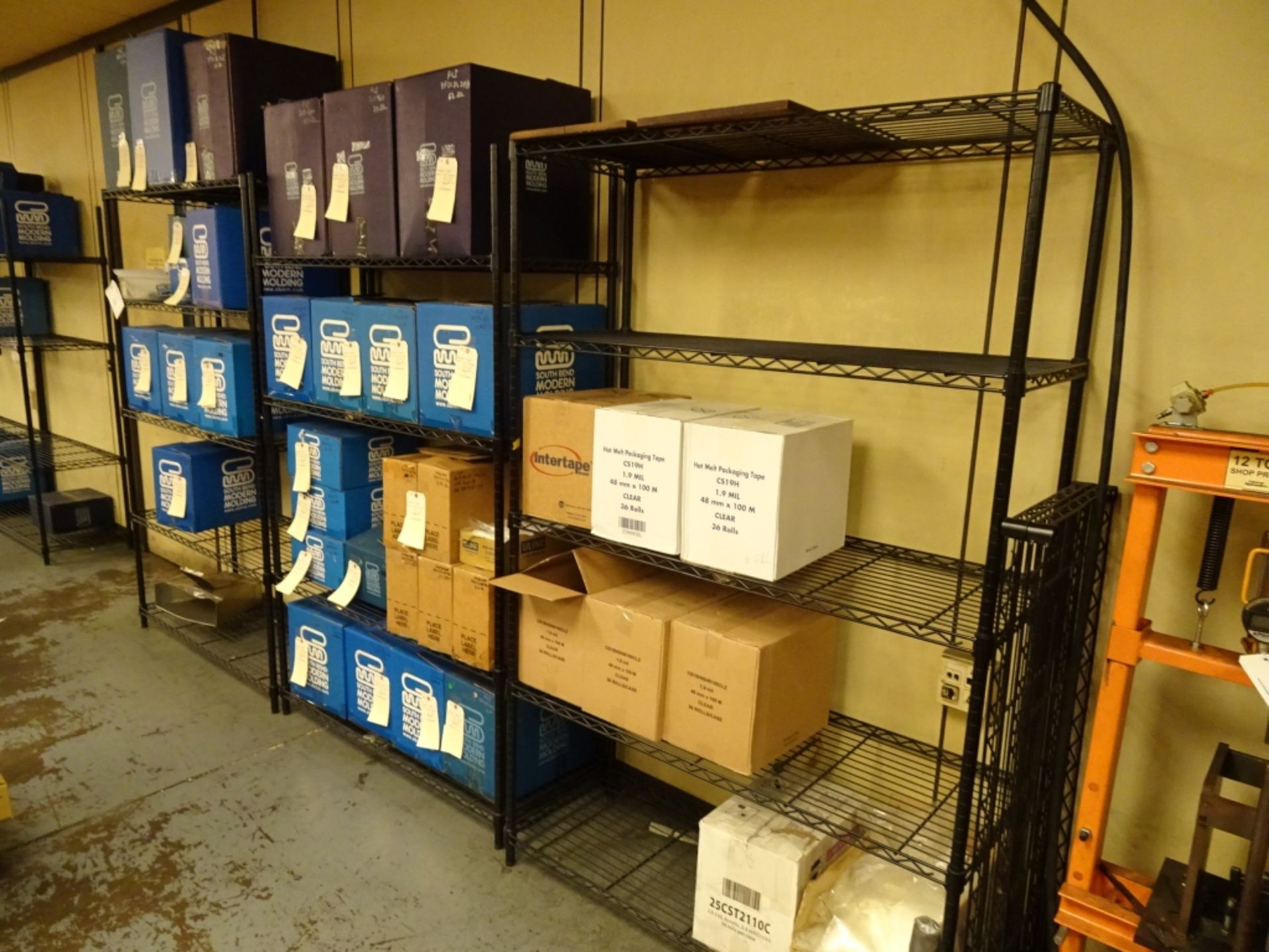 (2) 5-Shelf Wire Shelving Units, (1) 4-Shelf Wire Shelving Unit