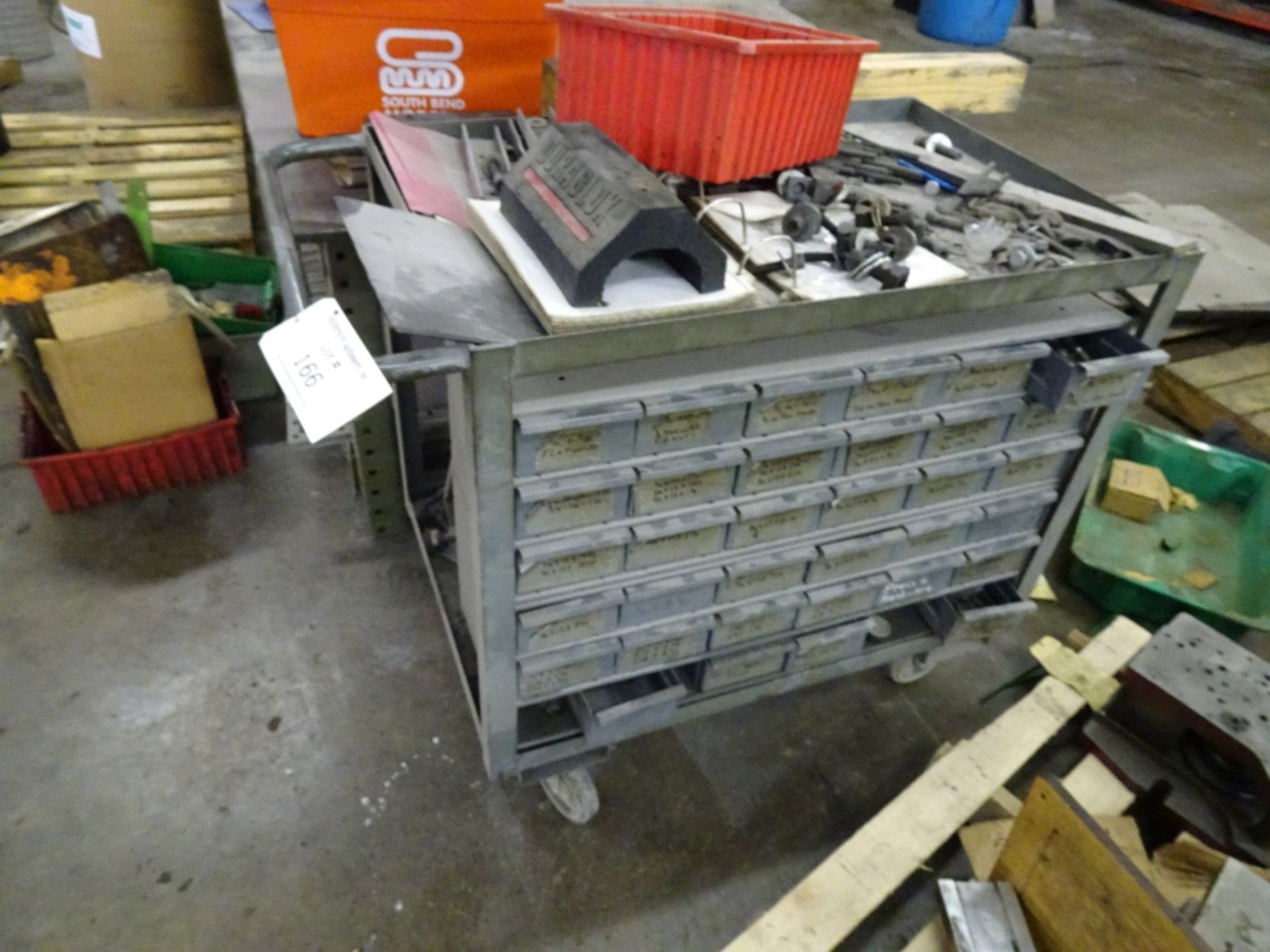 (1) Mold Prep 2-Tier Metal Cart With Durham Storage Bins With Associated Bolts, Washers, Allen - Image 2 of 3