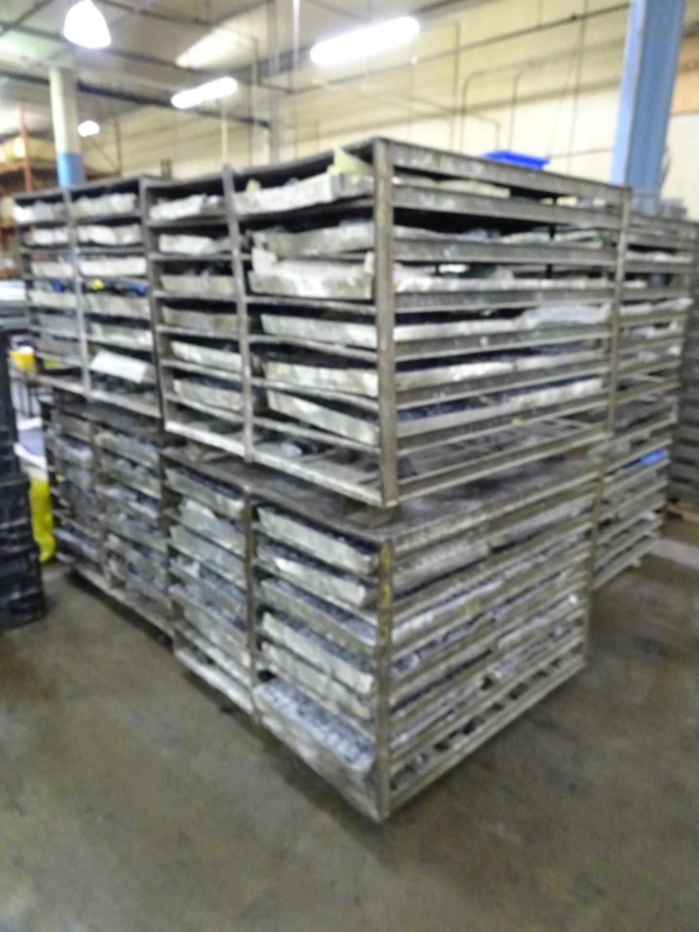 Qty Of Stainless Steel Trays In (6) Forklift Racks - Image 3 of 3