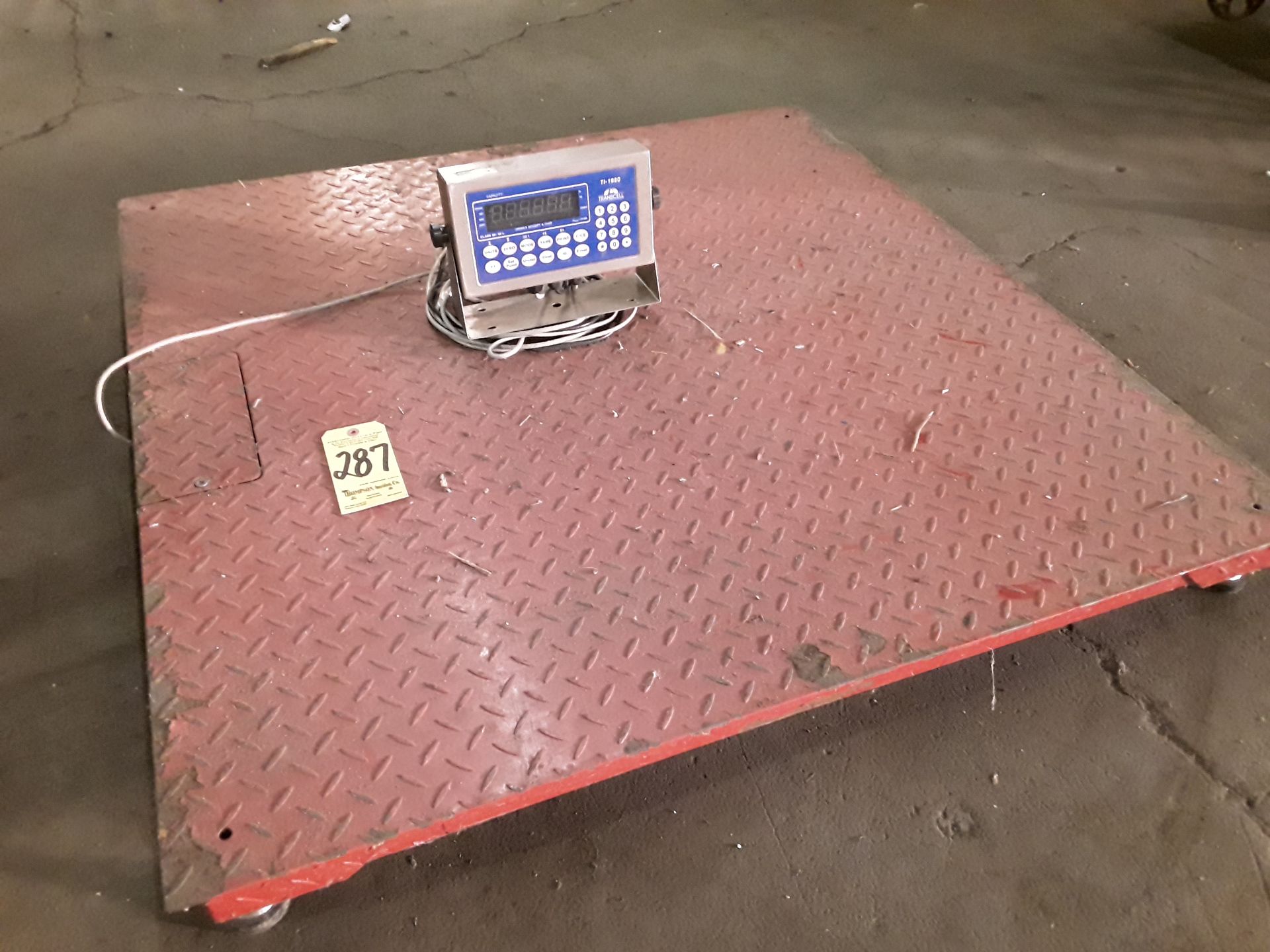 Transcell Model TI-1680 Digital Platform Scale, 4' X 4' Platform, 5,000 Lb. Cap.