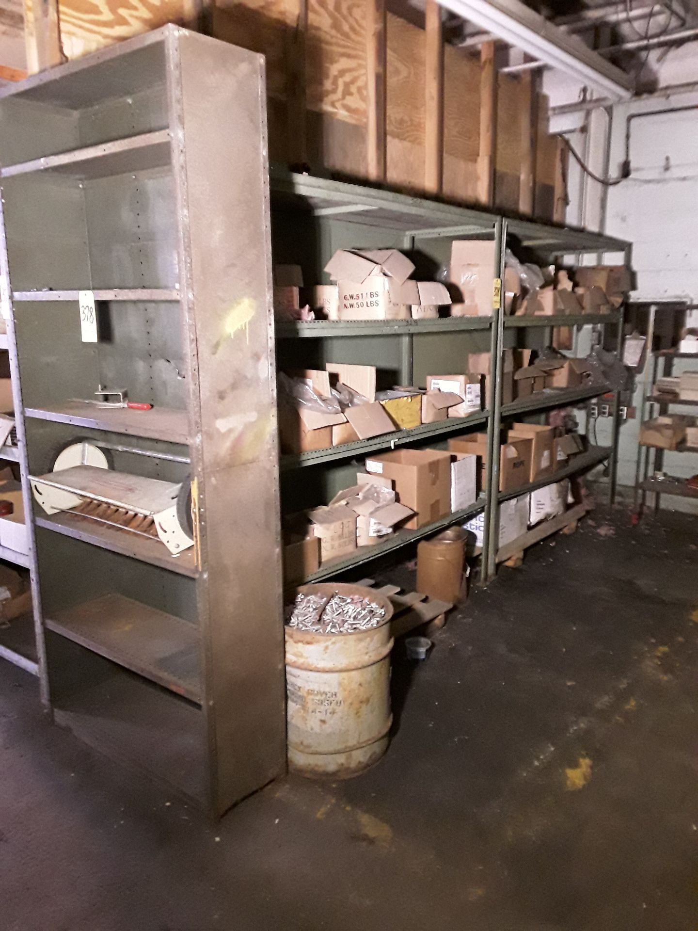 Steel Shelving and Contents