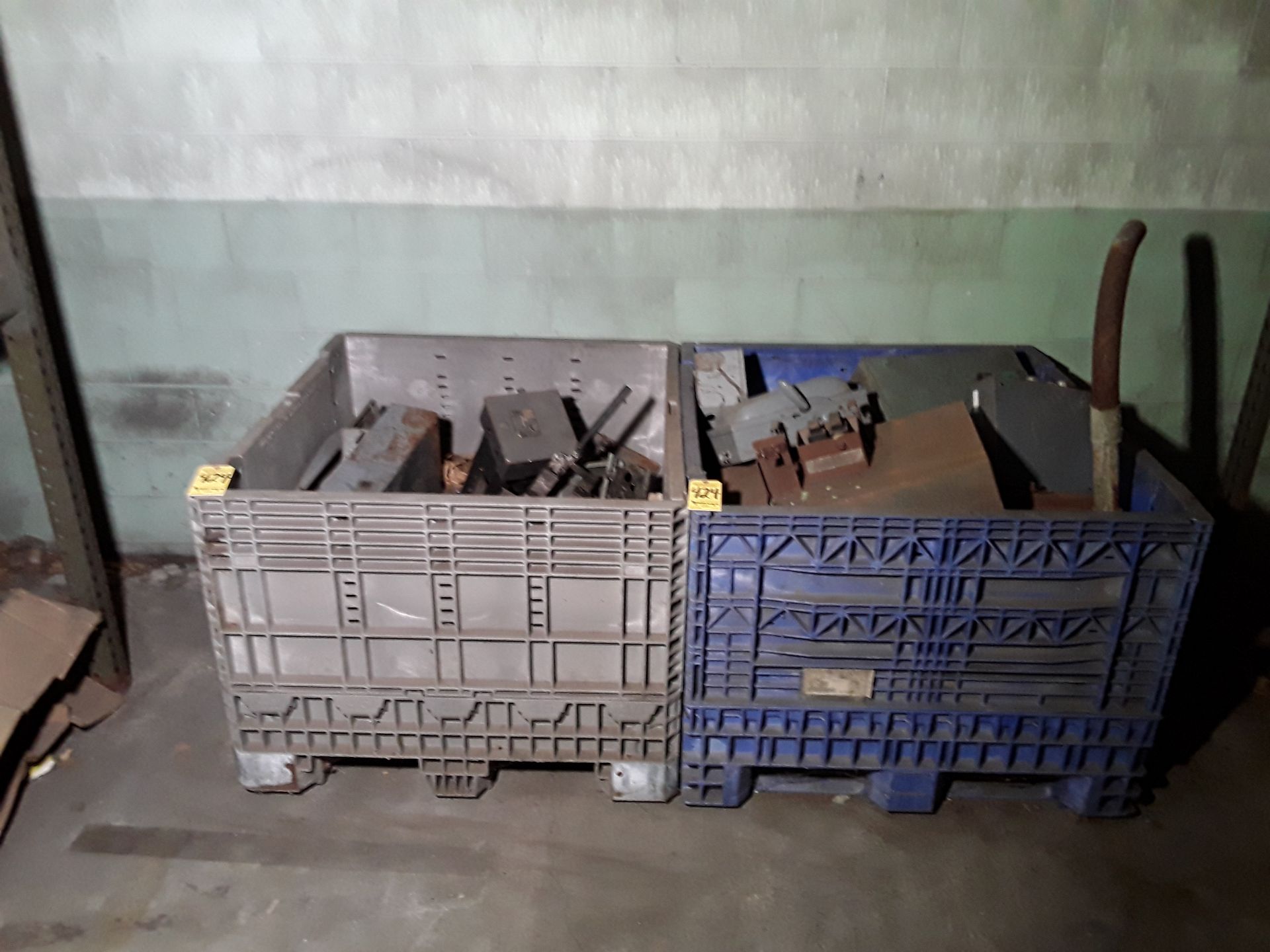 (2) Plastic Boxes and Contents, Contents Under (1) Section of Pallet Shelving, and (1) Skid and - Image 2 of 3