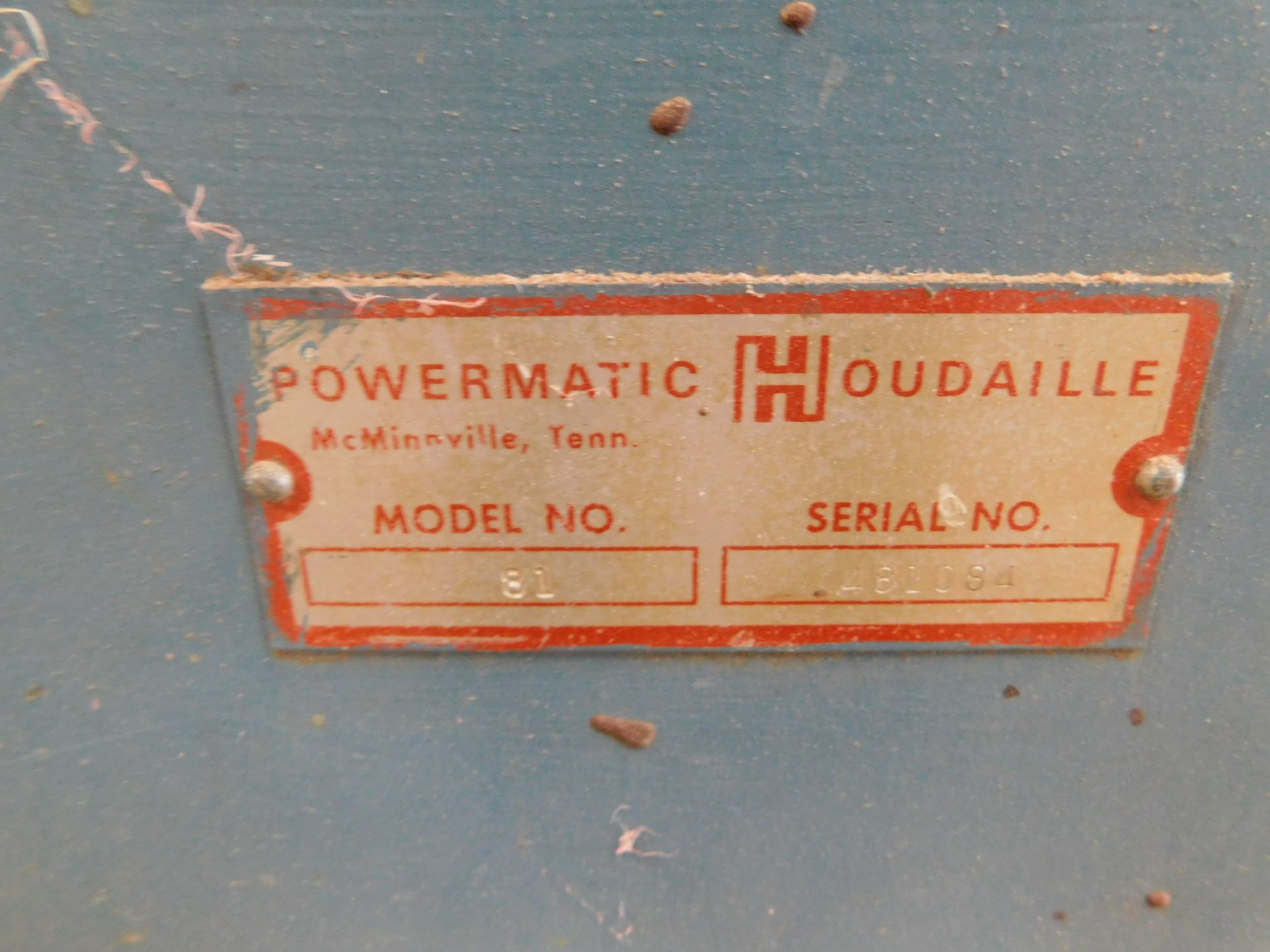 Powermatic Model 81 20" Wood Cutting Vertical Bandsaw, SN 481084, 3 phs. - Image 12 of 12