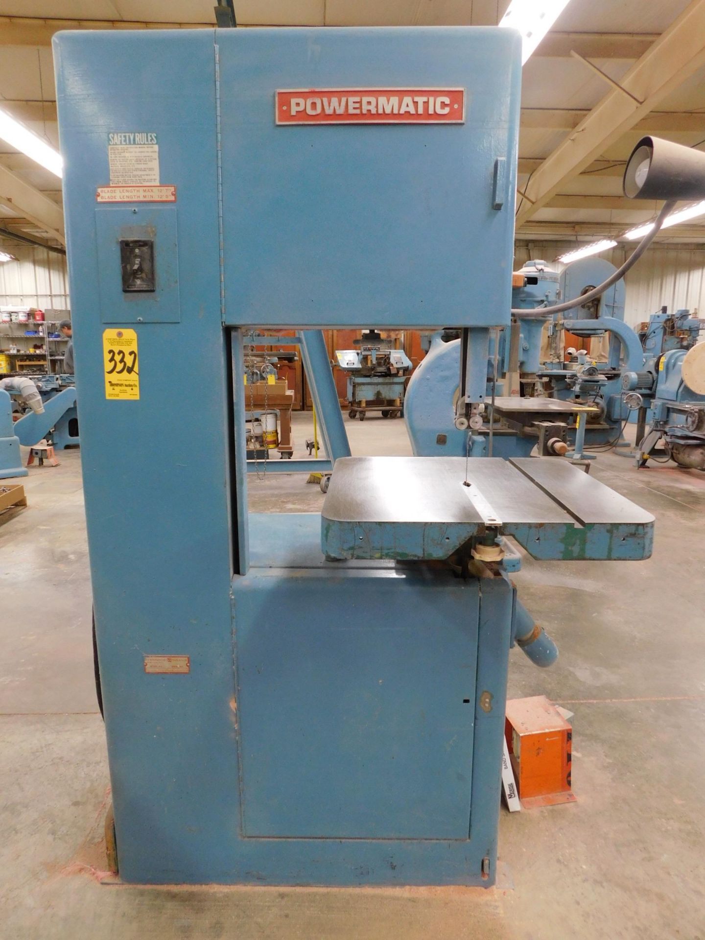 Powermatic Model 81 20" Wood Cutting Vertical Bandsaw, SN 481084, 3 phs.