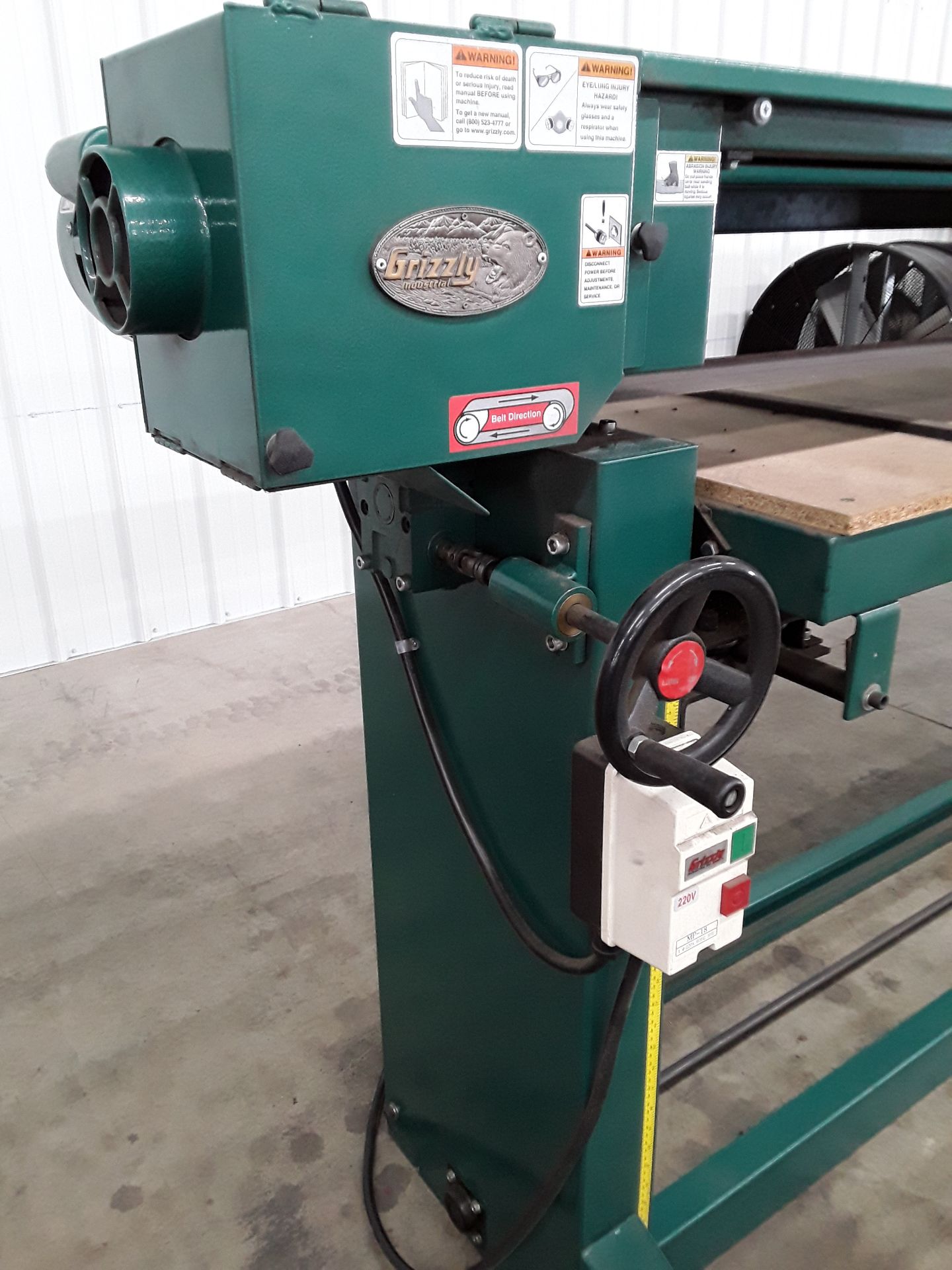 Grizzley Model G5394 Stroke Sander, s/n A027504, New 2015, 58" X 23 3/4" Table, 18" Horizontal - Image 5 of 6