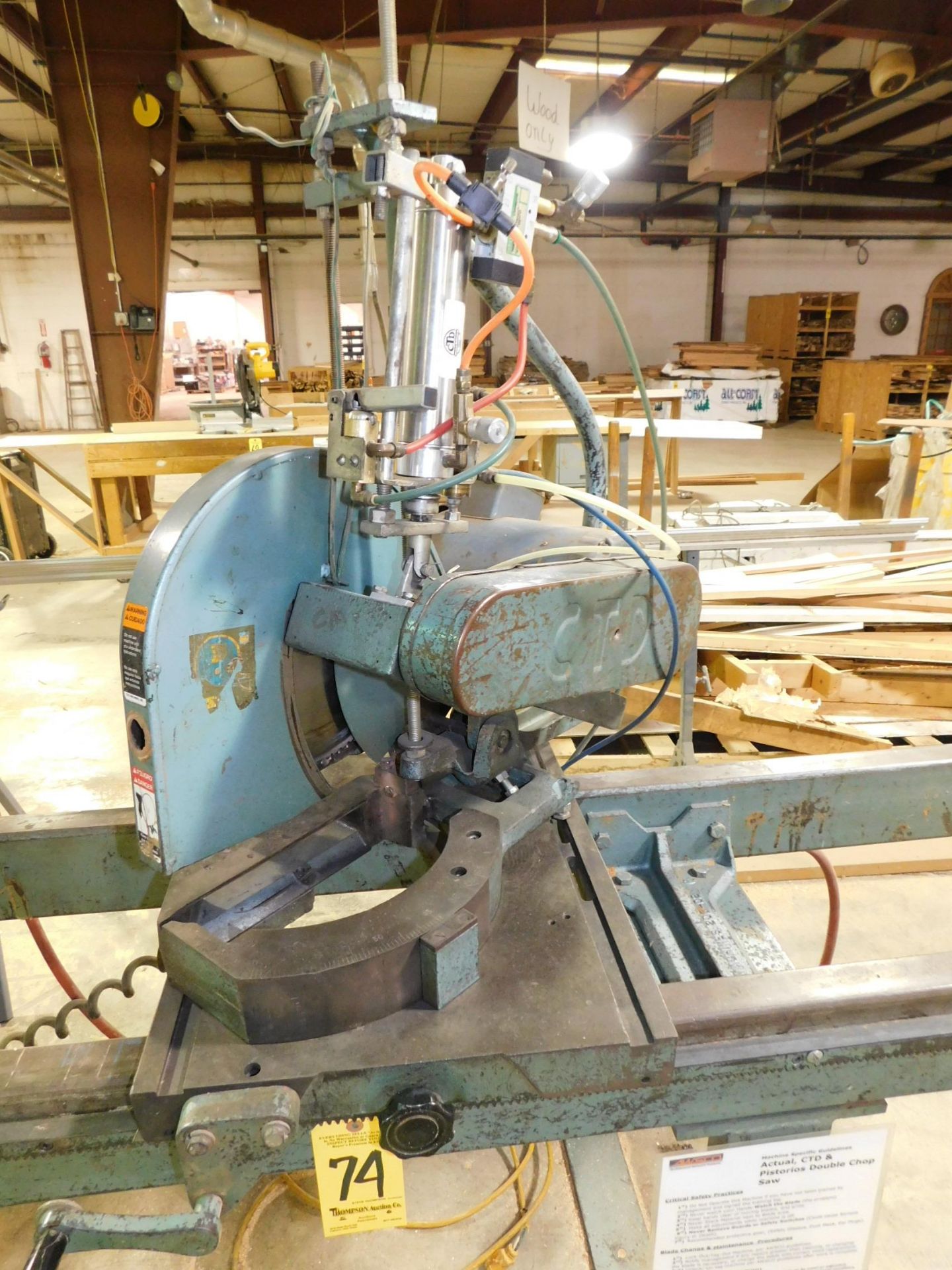 CTD Model DM200 Double Head Miter and Trim Saw, s/n 687, 0-45 Degree Miter, 12” Blade Capacity, ( - Image 3 of 11