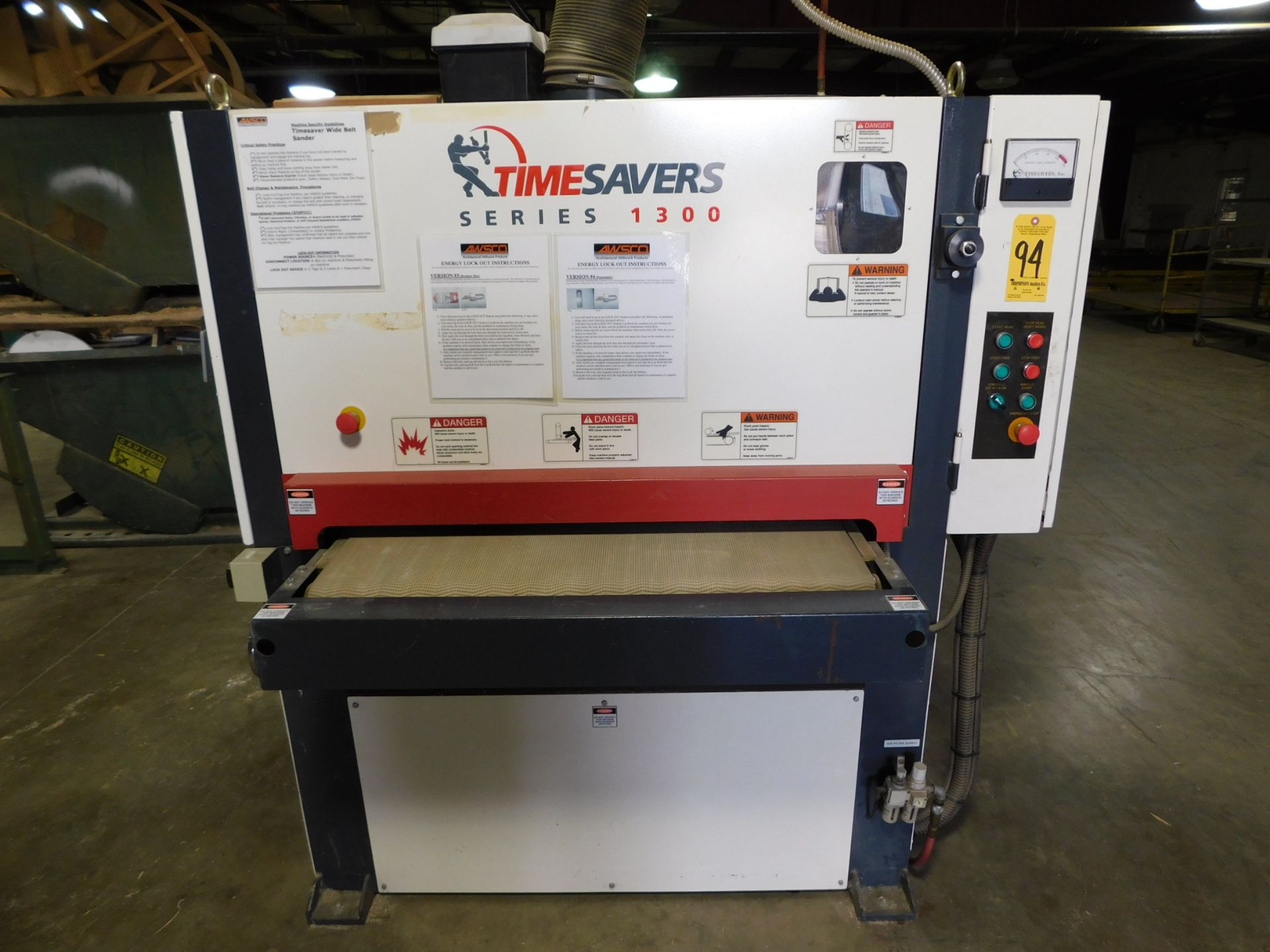 Timesaver Model Series 1300, Model 1311-13-1 Belt Sander, s/n 90106, New 2005, 37” X 60” Belt - Image 2 of 8