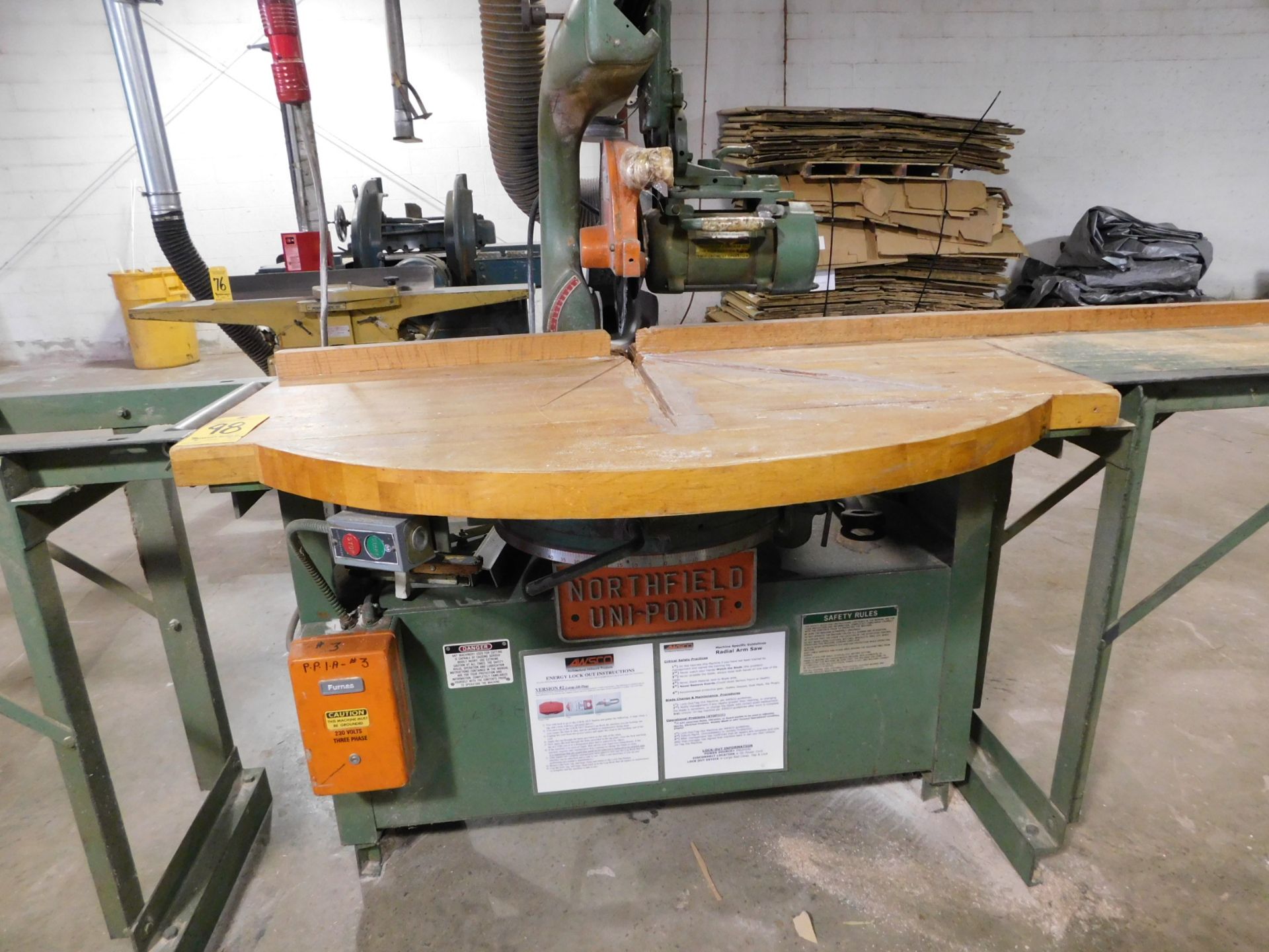 Northfield Unipoint Model X36AF Radial Arm Saw, s/n 8521-32K, 16” Max. Blade Diameter, 25” Max. - Image 3 of 7