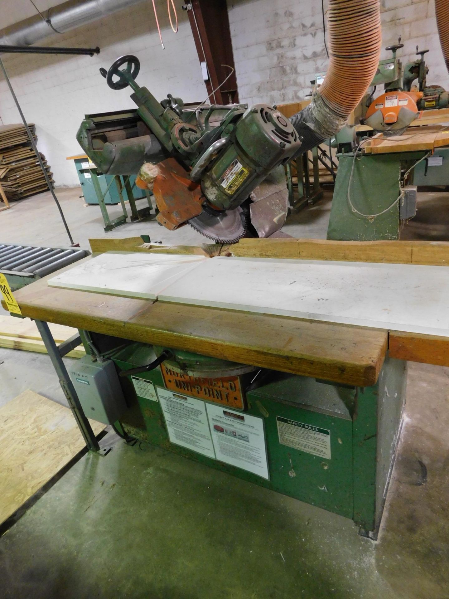 Northfield Unipoint Model X36AF Radial Arm Saw, s/n 831087-L, 16” Max. Blade Diameter, 25” Max.