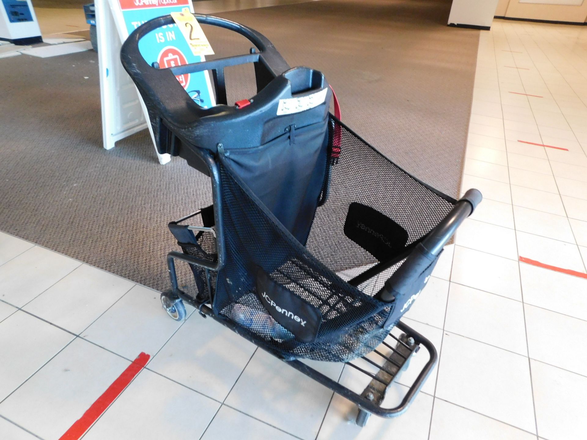 (4) Shopping Carts with Plastic Molded Infant Seat - Image 2 of 3