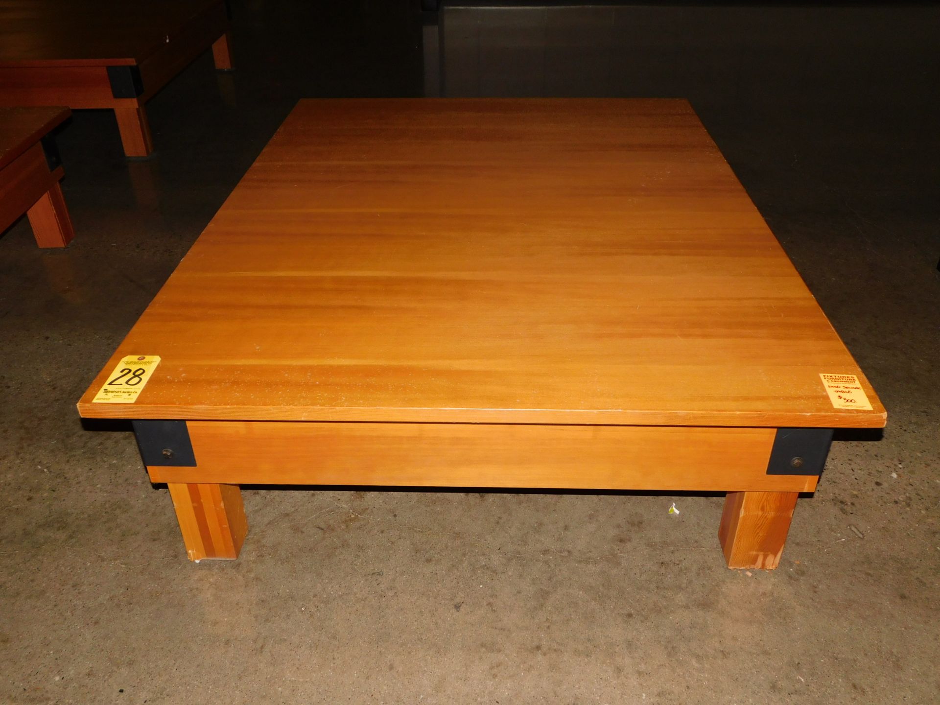 Wood Table, 54" x 72" x 18.5" H