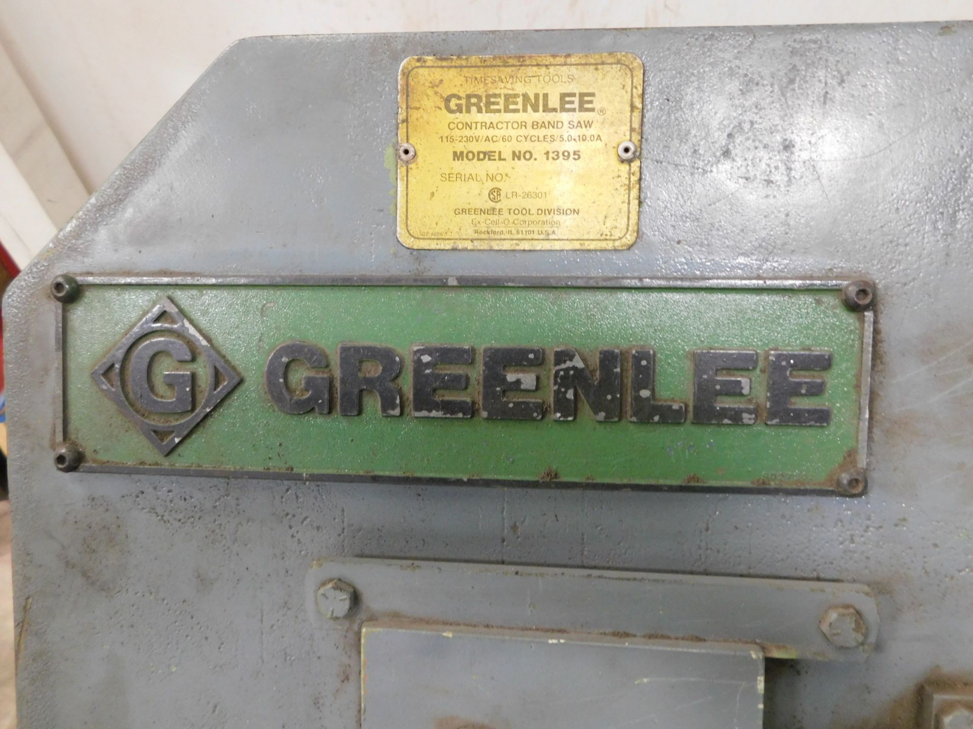 Greenlee Model 1395 Horizontal/Vertical Bandsaw, 8" x 16" Cap, 115V, 1 phase - Image 2 of 6