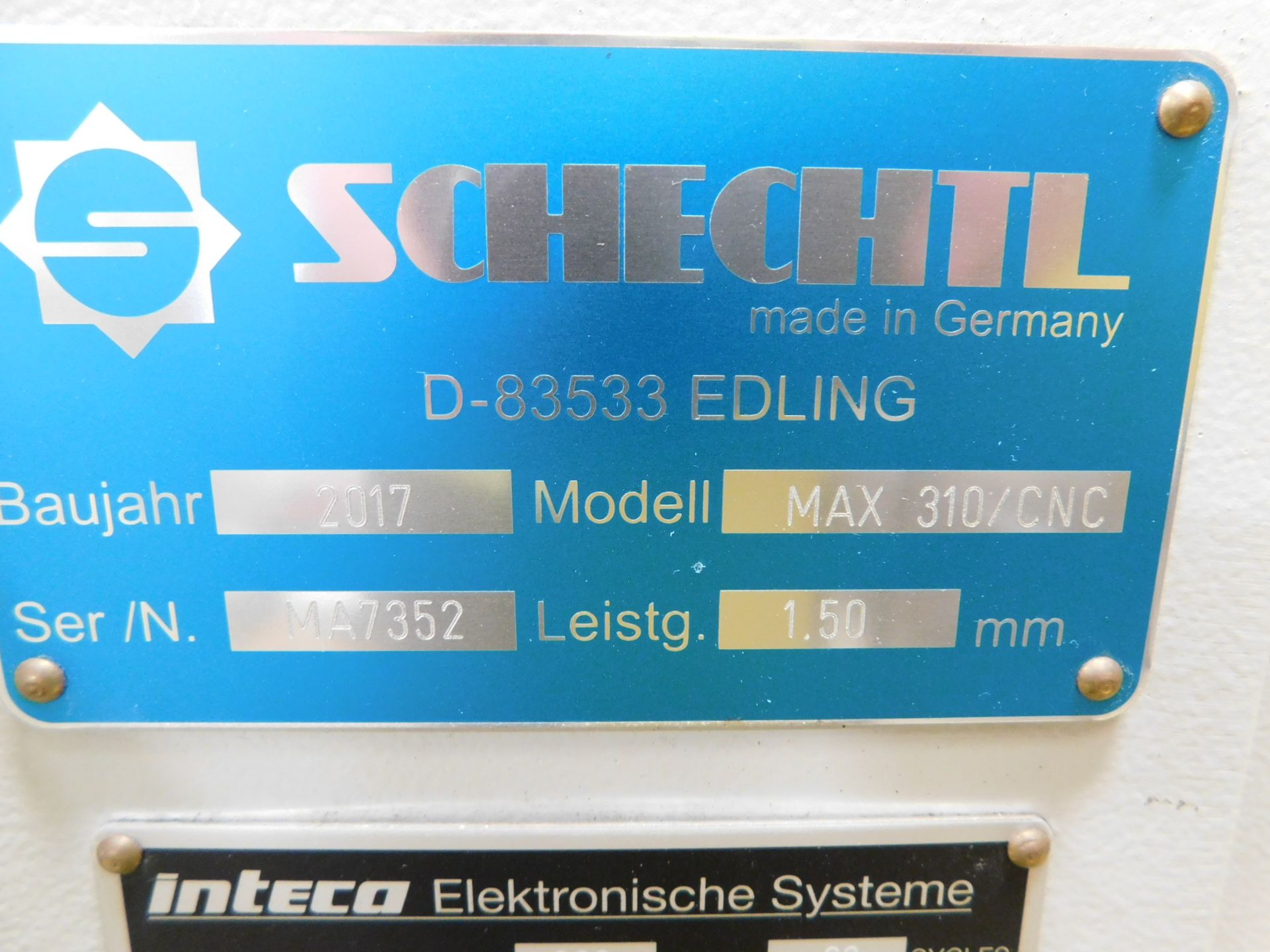 Schechtl Model MAX 310/CNC Folding Machine, SN MAX7352, New in 2017, 10' x 16 Ga. Cap., 4.7" Upper - Image 7 of 9