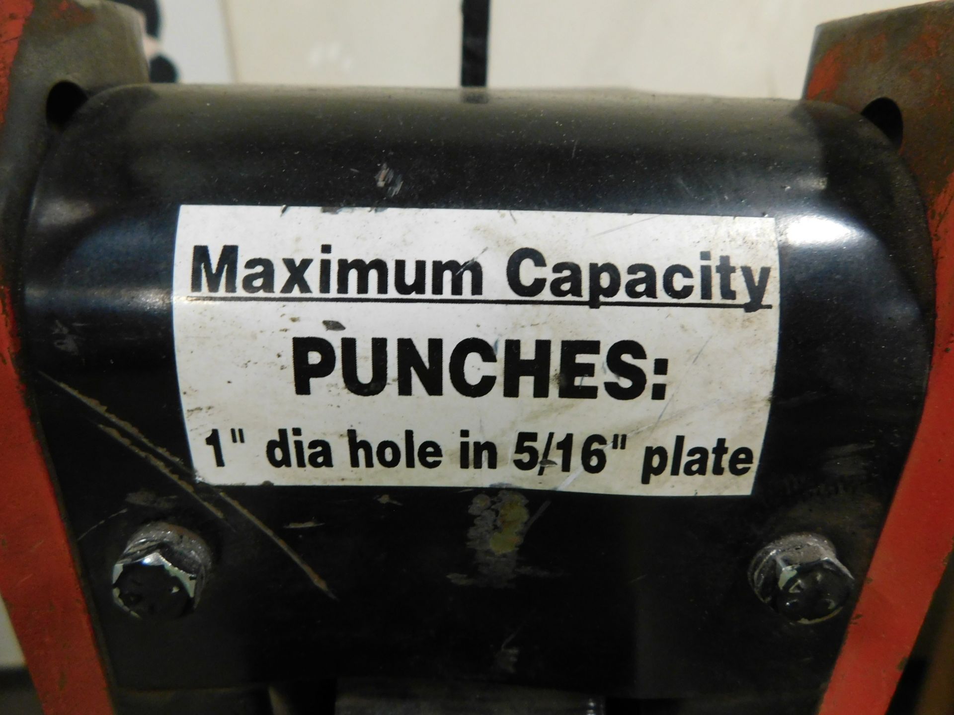 Cleveland Steel Tool 25-Ton Hydraulic Ironworker, SN 07772506, Max. Punch Cap: 1" Diameter Hole in - Image 6 of 9