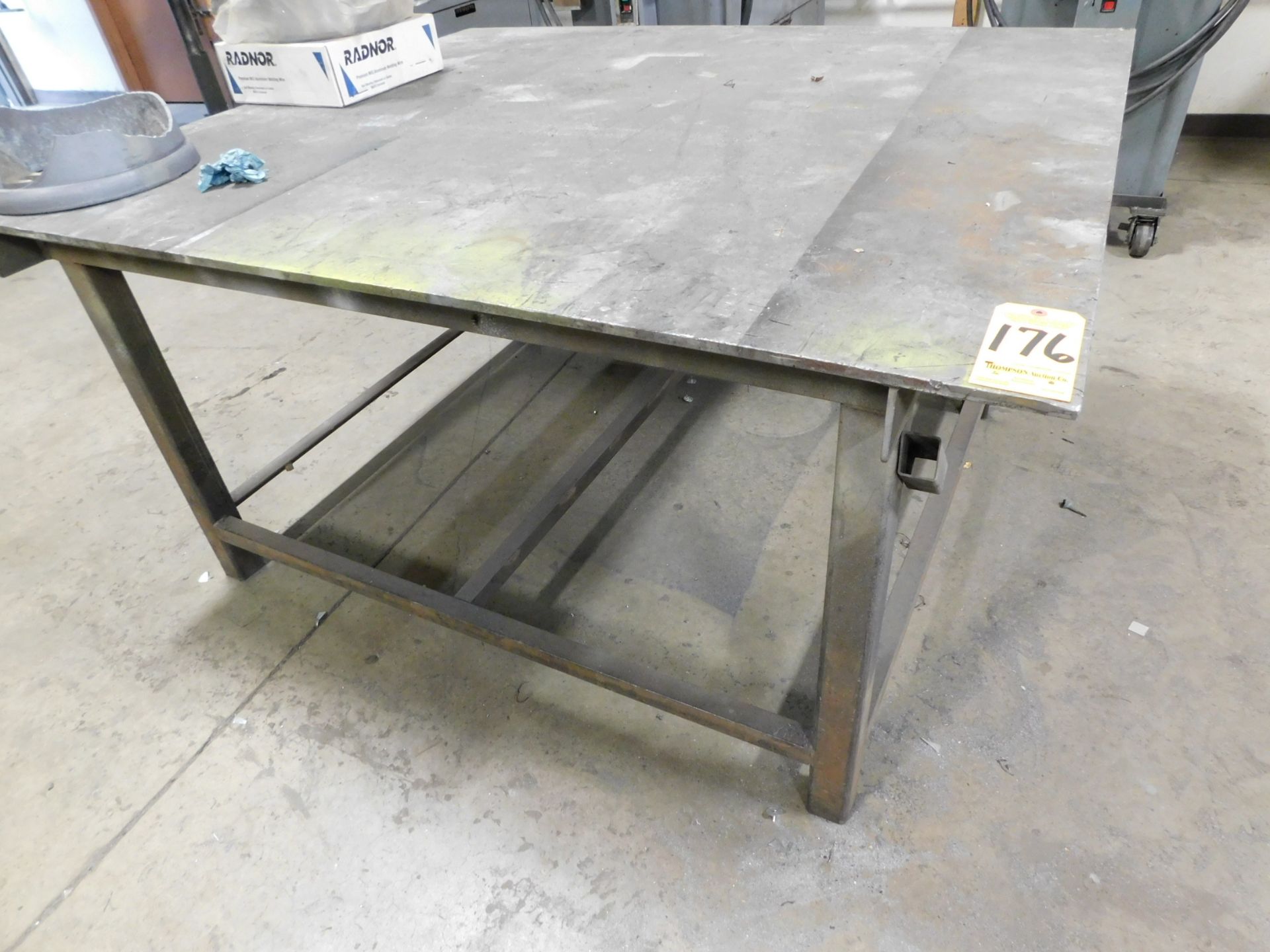 Heavy Duty Welding Table, 55" x 63" x 33"H, 1/2" Thick Steel Top