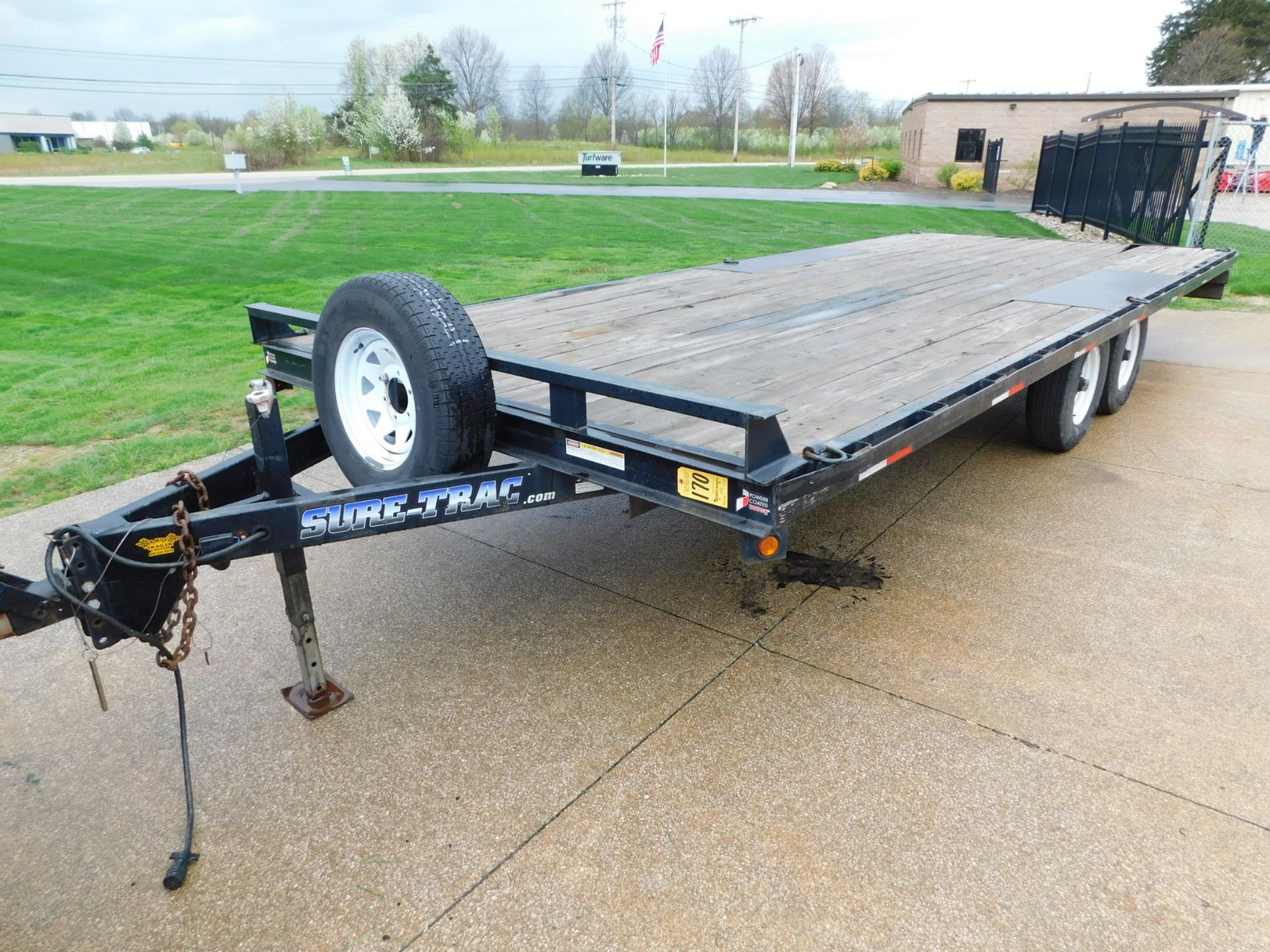 Sure-Trac Tandem Axle 20' Deck Over Trailer, Wood Deck, 102" Wide, D-Rings and Chain Rail