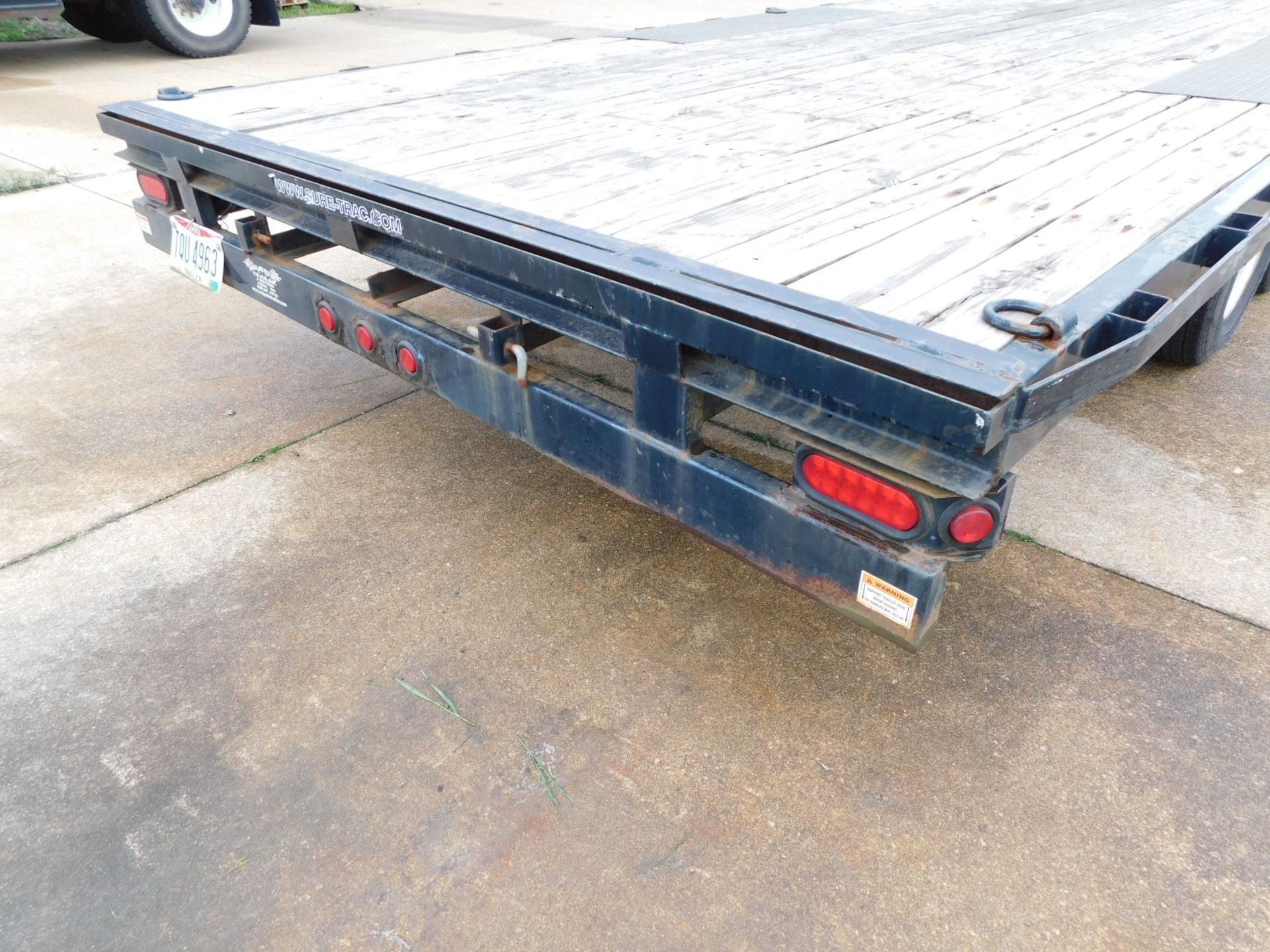 Sure-Trac Tandem Axle 20' Deck Over Trailer, Wood Deck, 102" Wide, D-Rings and Chain Rail - Image 8 of 15