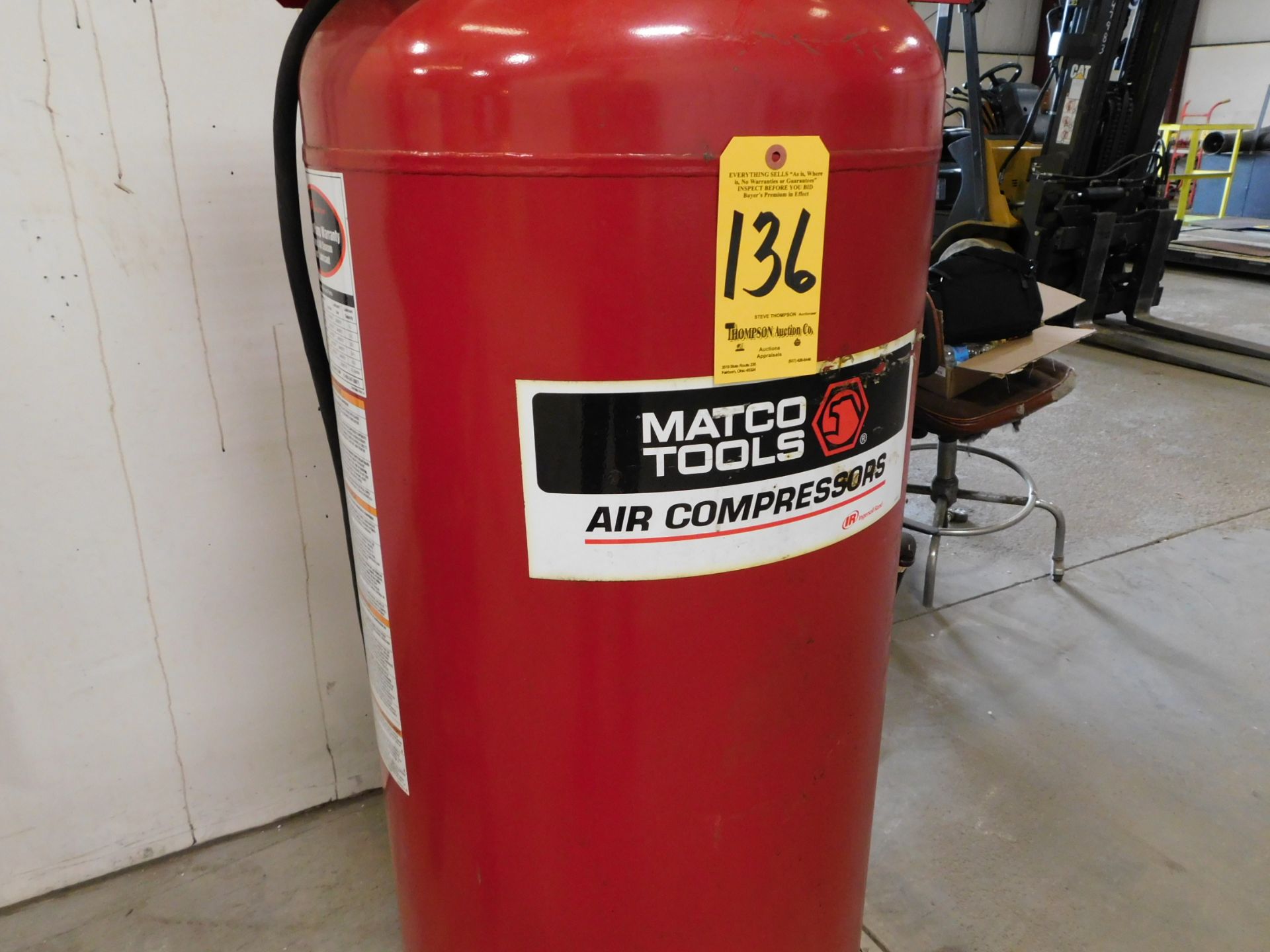 Matco Tools 5 HP Tank-Mounted Vertical Air Compressor, 230V, 1 phase - Image 5 of 5