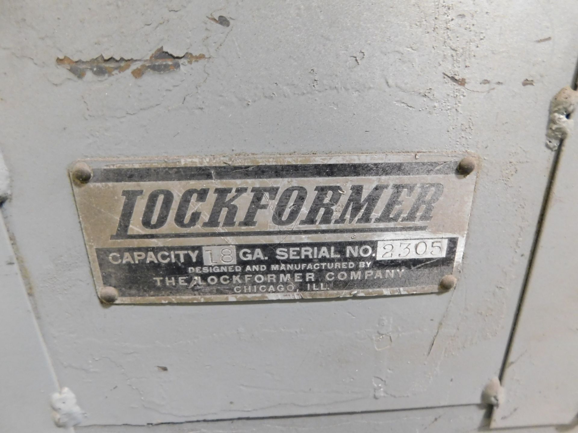 Lockformer Rollformer, SN 2305, 18 Ga. Cap., Set up for Female Pittsburgh and Acme Lock - Image 7 of 8