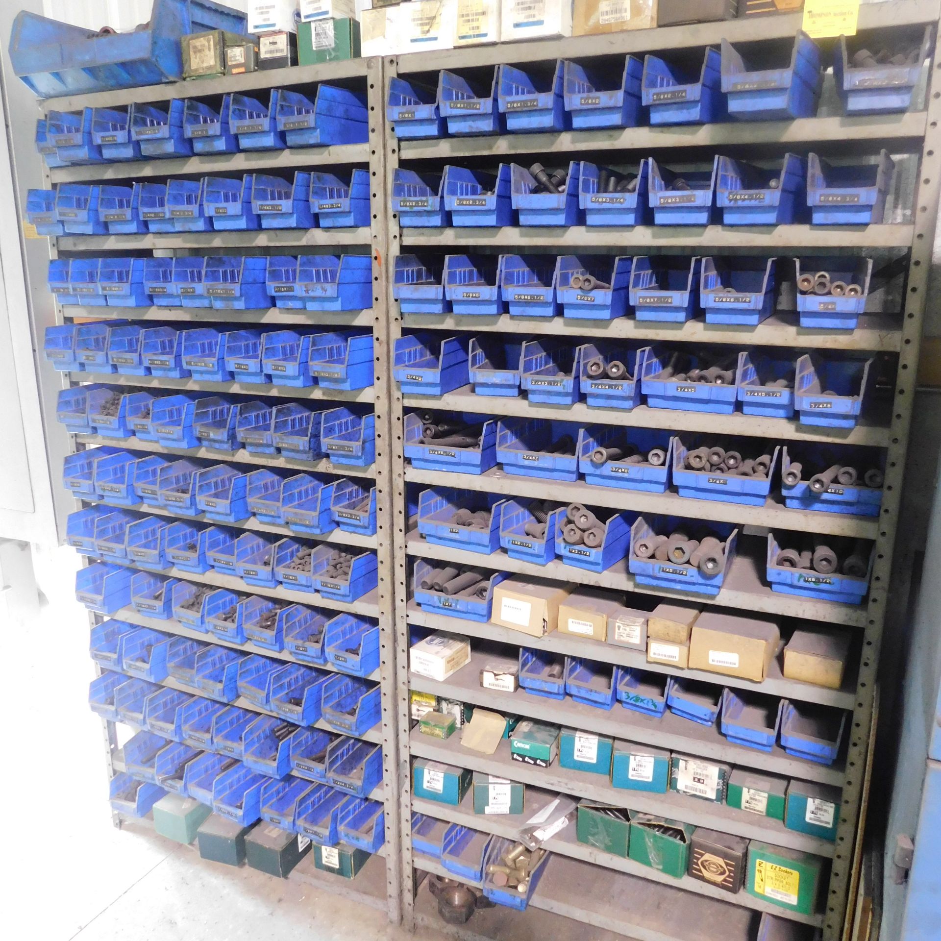(2) Shelving Units with Contents of Hardware and Die Components, Large Quantity - Image 2 of 2