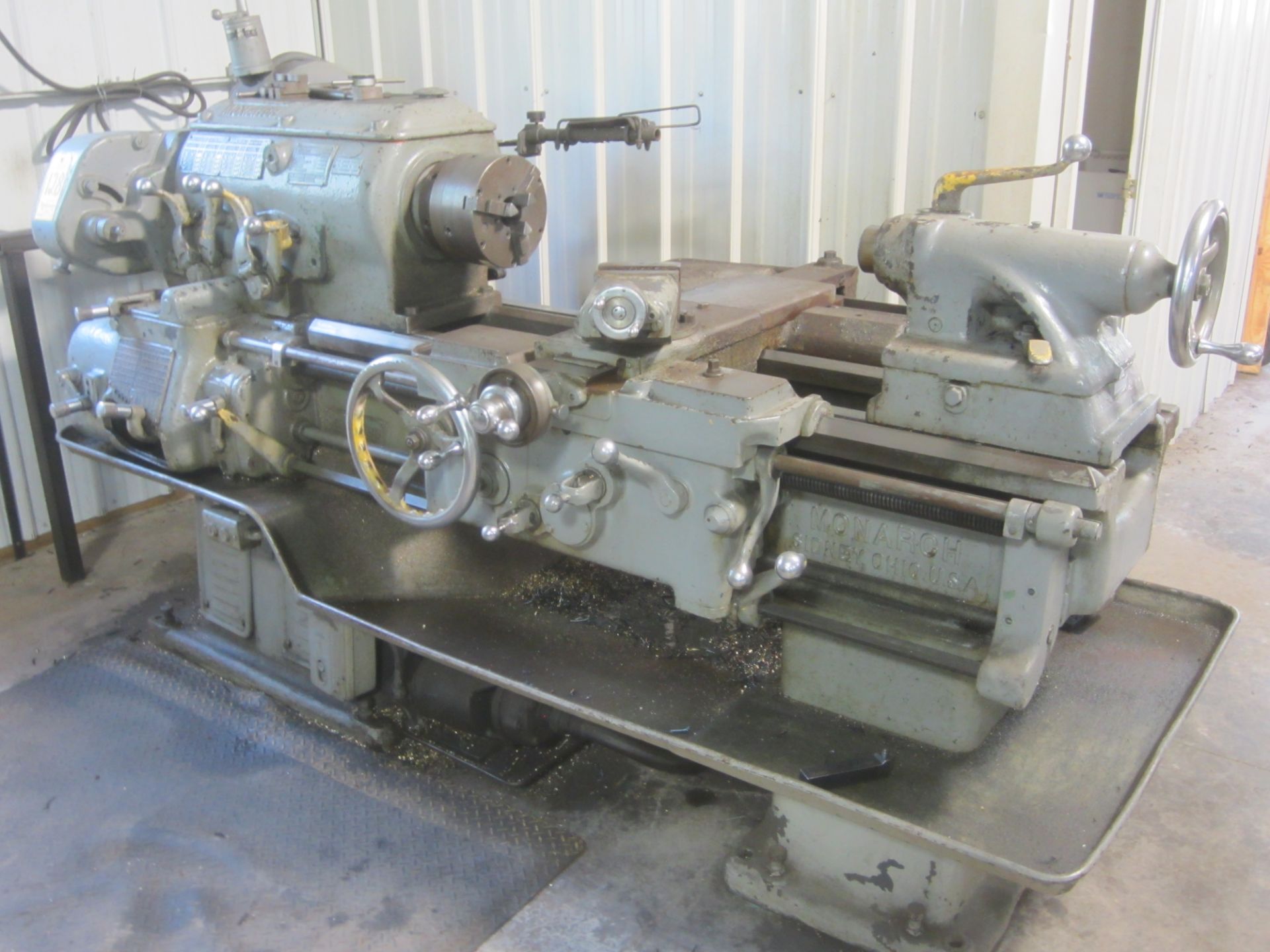 Monarch Model 16”CY Engine Lathe, s/n 22180, 18.5” X 36” Capacity, Taper Attachment, 8” 3-Jaw Chuck