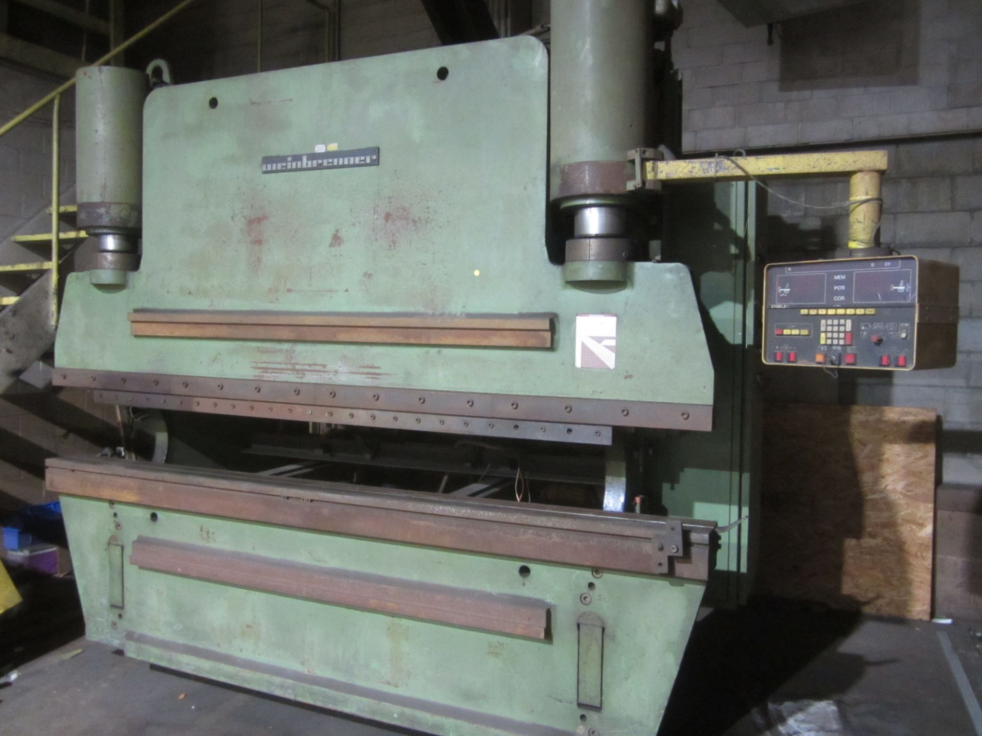 Weinbrenner Model AP150.1 Hydraulic Press Brake, s/n 733A, 10' X 165 Ton Capacity, 10'2" Overall Bed