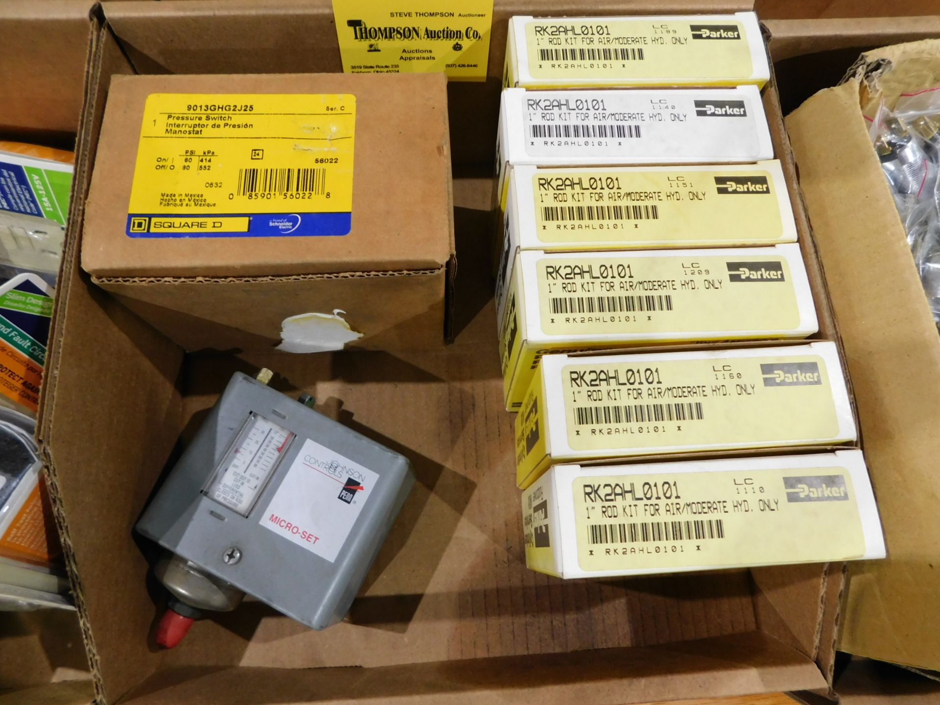 Square D and Johnson Pressure Switches, and Parker Seal Kits