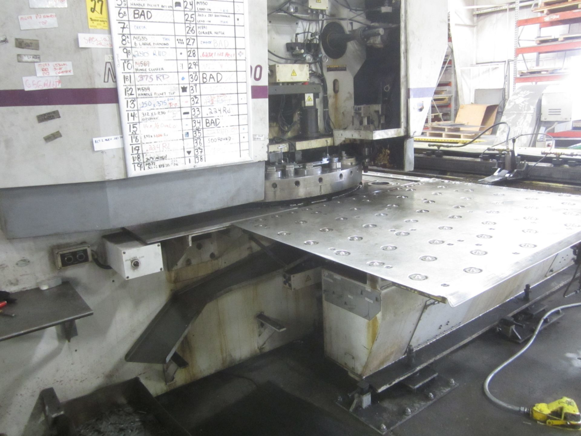 Muratec Model M5000 CNC Turret Punch, s/n 690, Fanuc 16P CNC Control, 45 Ton, 72” X 60” Sheet Size - Image 5 of 12