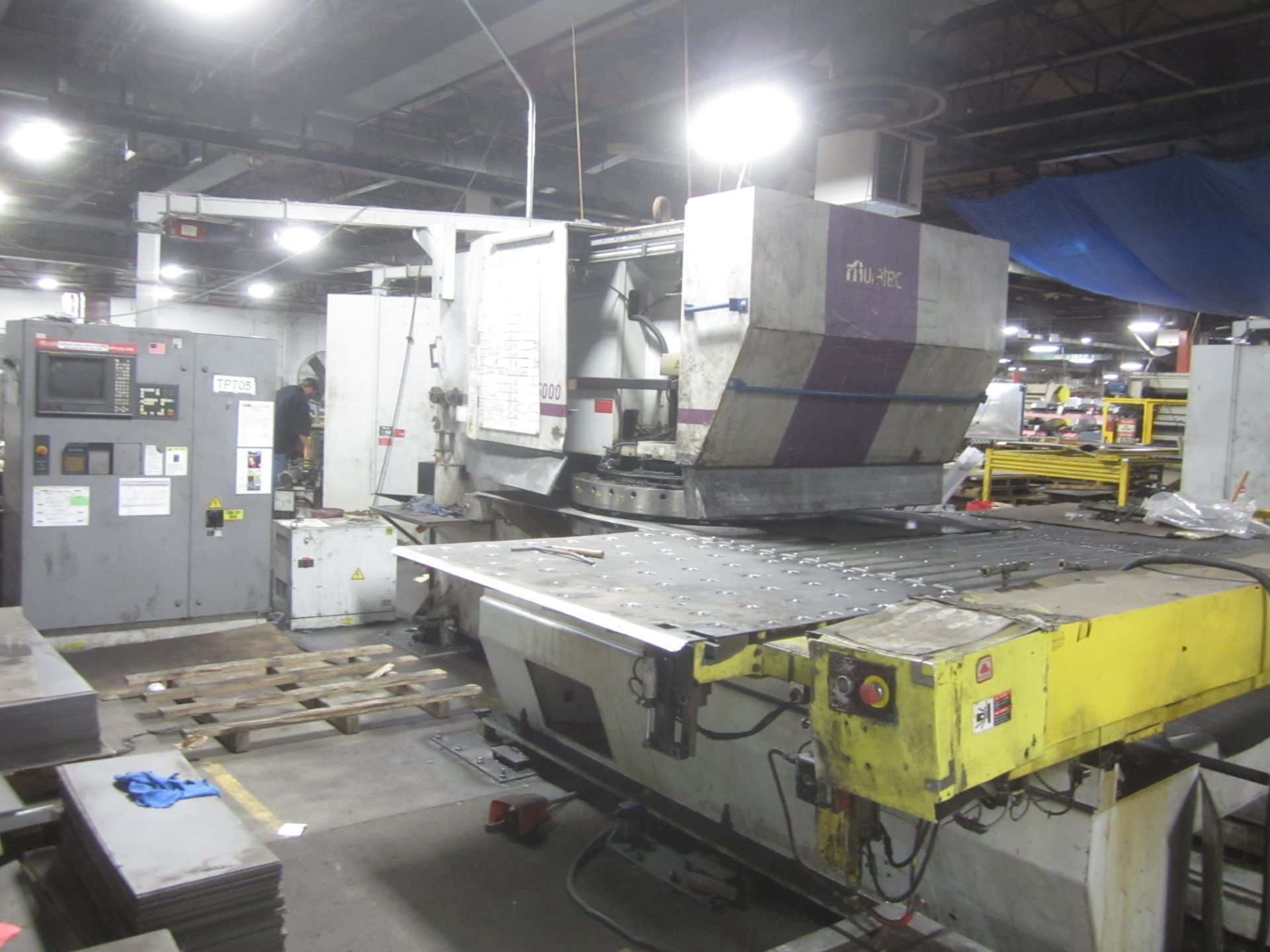 Muratec Model M5000 CNC Turret Punch, s/n 676, Fanuc 16P CNC Control, 45 Ton, 72” X 60” Sheet Size