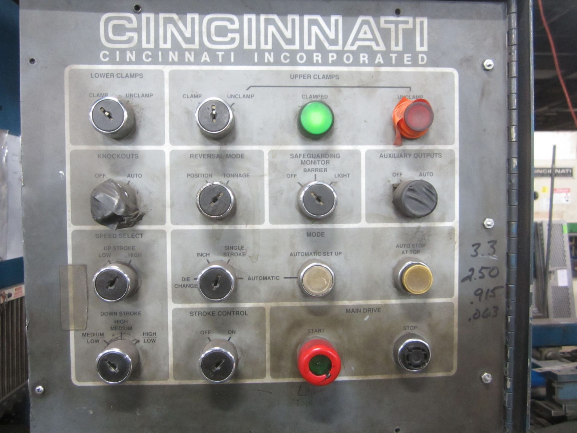 Cincinnati Model 75-OBS Hydraulic Punch Press, s/n 51814, 75 Ton, 8” Stroke Max., New 2000 - Image 7 of 9