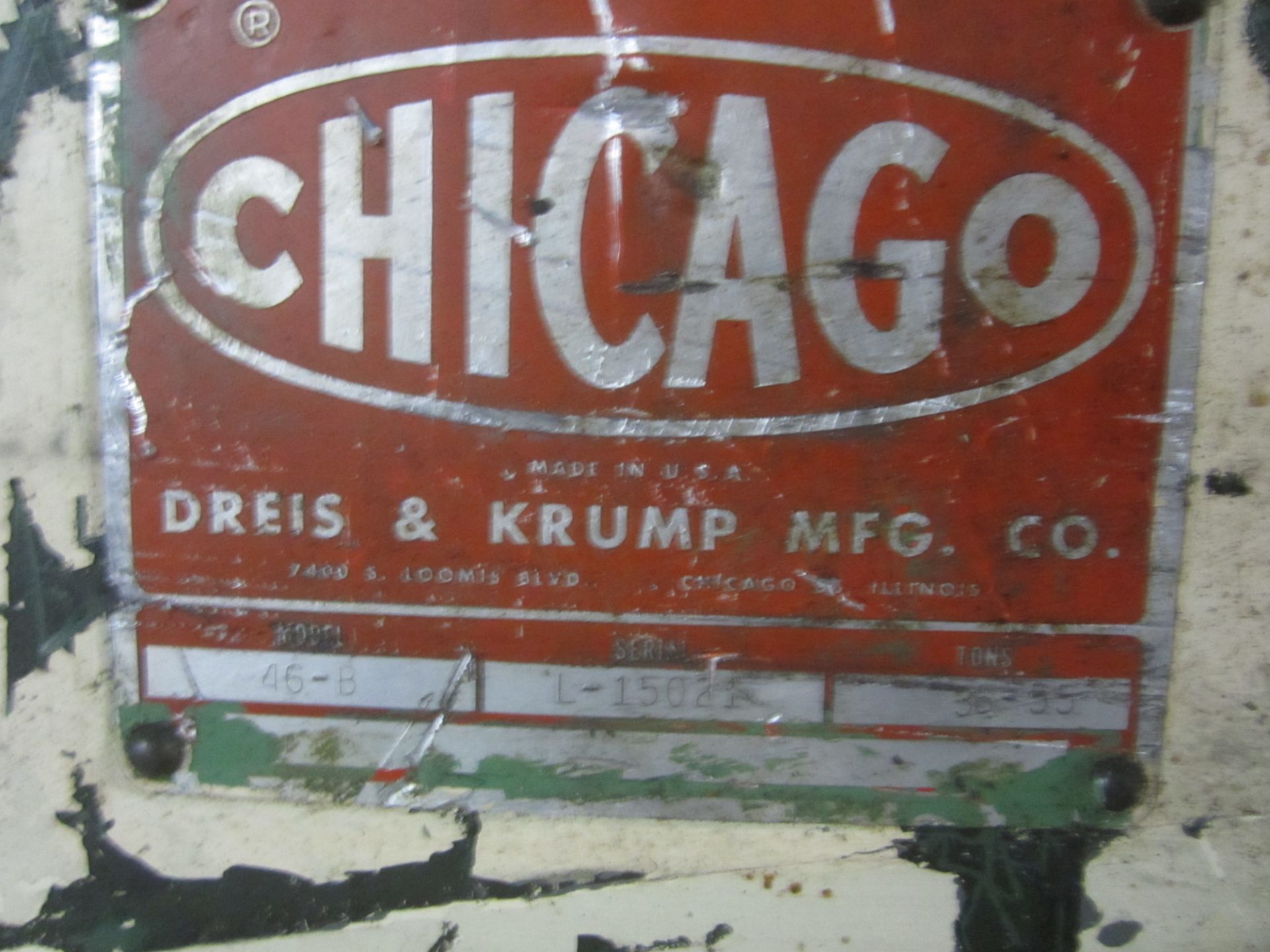 Chicago Dreis & Krump Model 46B Mechanical Press Brake, s/n L-15021, 75 Ton, 6’ Overall, 4’6” - Image 8 of 8