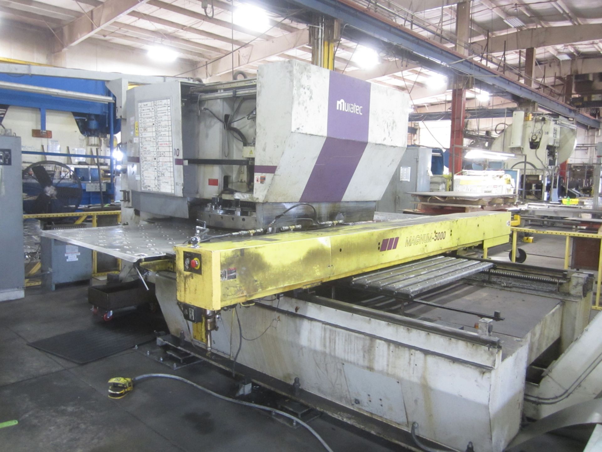 Muratec Model M5000 CNC Turret Punch, s/n 690, Fanuc 16P CNC Control, 45 Ton, 72” X 60” Sheet Size