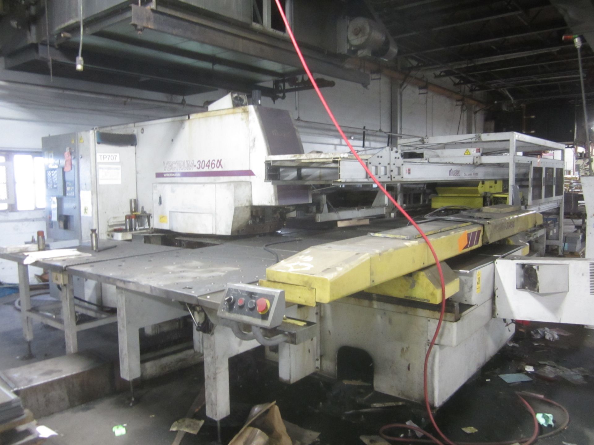 Muratec Vectrum Model 3046 Alpha CNC Turret Punch, s/n Unknown, with Muratec FI-1250 Cell Loader,