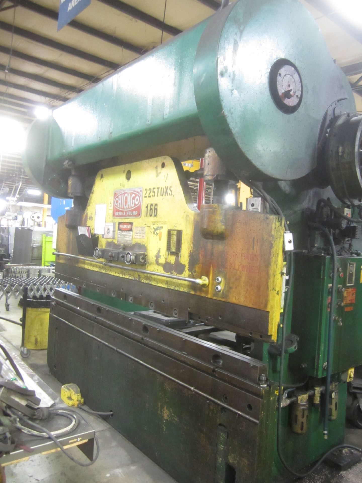 Chicago Dreis & Krump Model 225-D-8 Mechanical Press Brake, s/n P-9478, 225 Ton, 10’6” Overall, 8’6” - Image 2 of 8