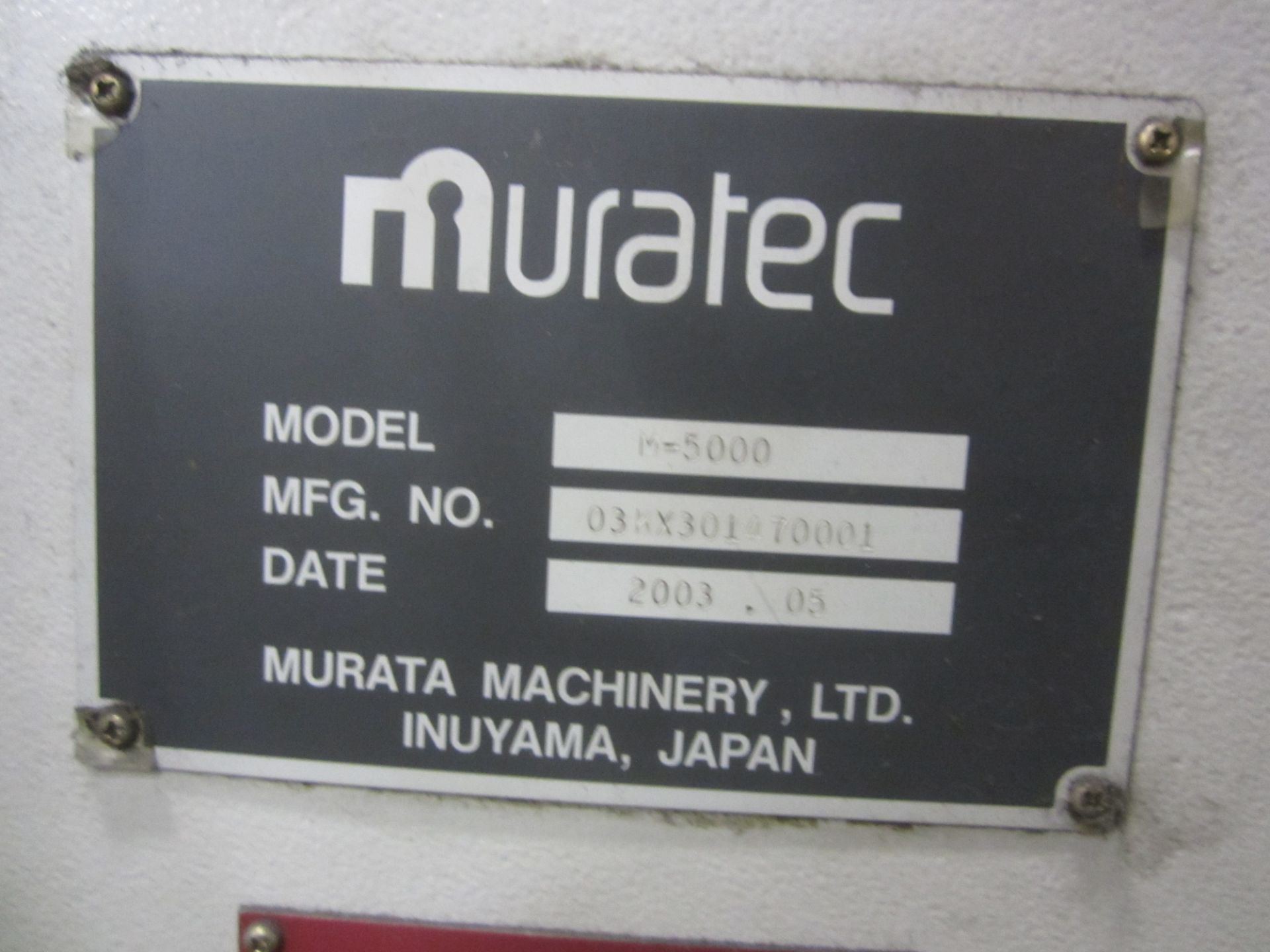 Muratec Model M5000 CNC Turret Punch, s/n 690, Fanuc 16P CNC Control, 45 Ton, 72” X 60” Sheet Size - Image 12 of 12