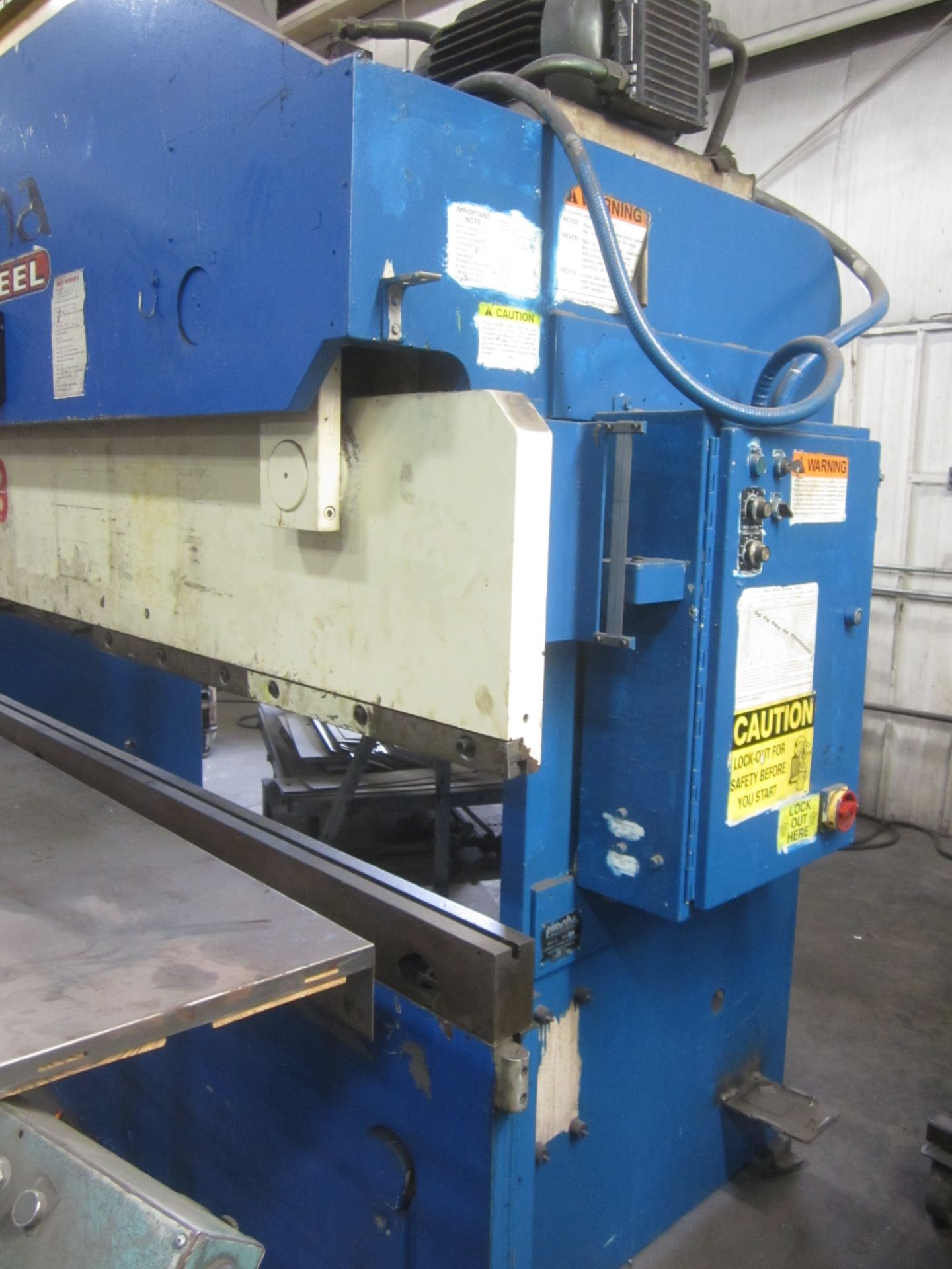 Piranha/AllSteel Hydraulic Press Brake, Model 9510, s/n 9510-1060, 95 Ton, 10’ Overall, 8’6” Between - Image 3 of 7