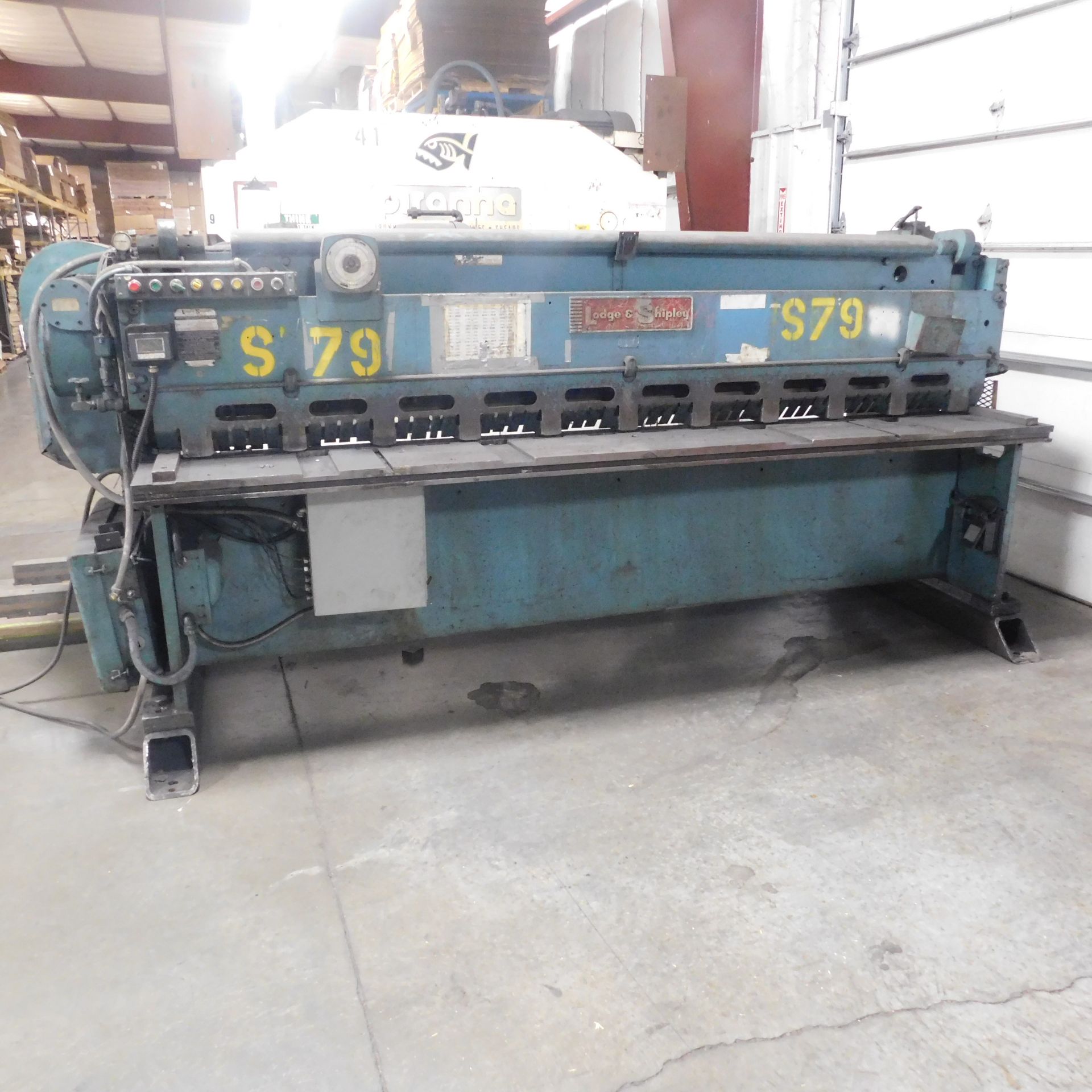 Lodge & Shipley Model U2L0-SL Power Squaring Shear, s/n 47331, 10’ X 10 Gage, Front Operated