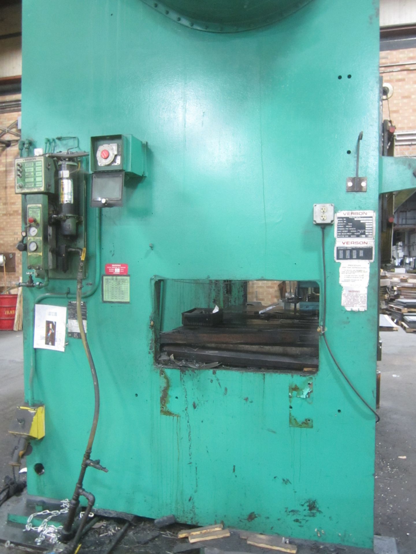 Verson Model 300-B2-96 Straight Side Press, s/n 28252, 300 Ton, 10” Stroke, 22” Shut Height, 6” - Image 3 of 10